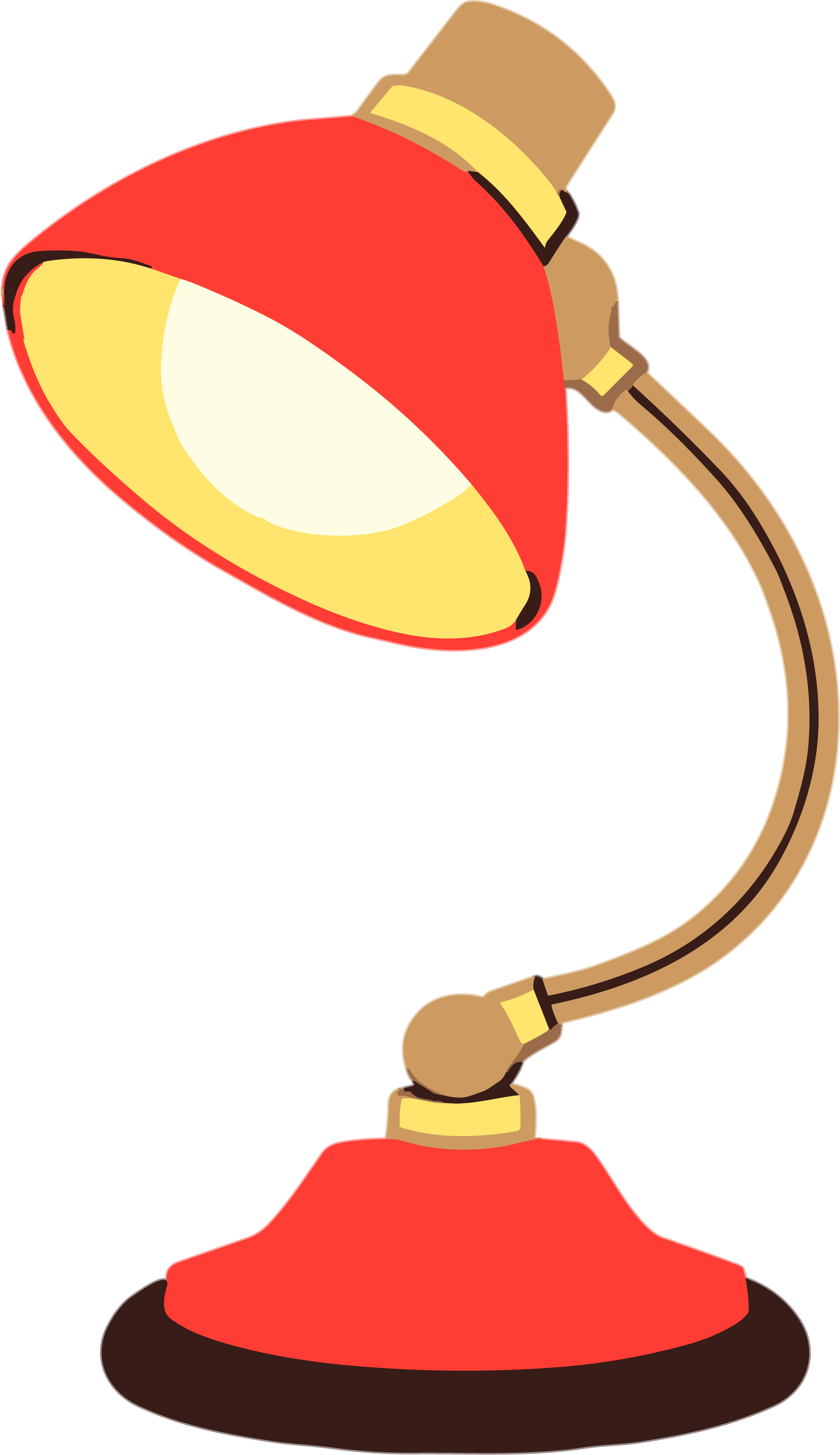 Minimalist style table lamp hand-drawn illustration