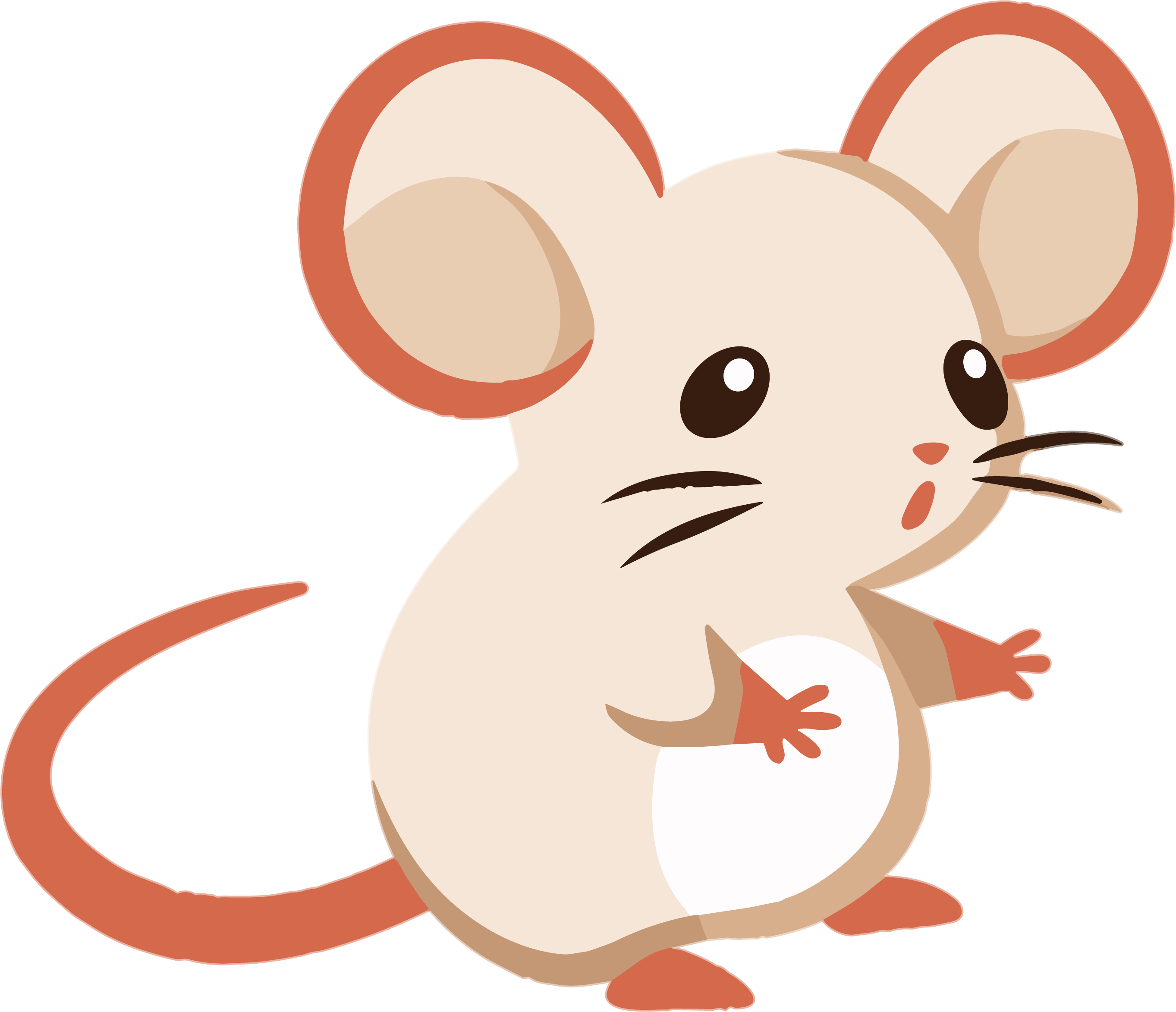 Hand-drawn illustration of a cartoon mouse material