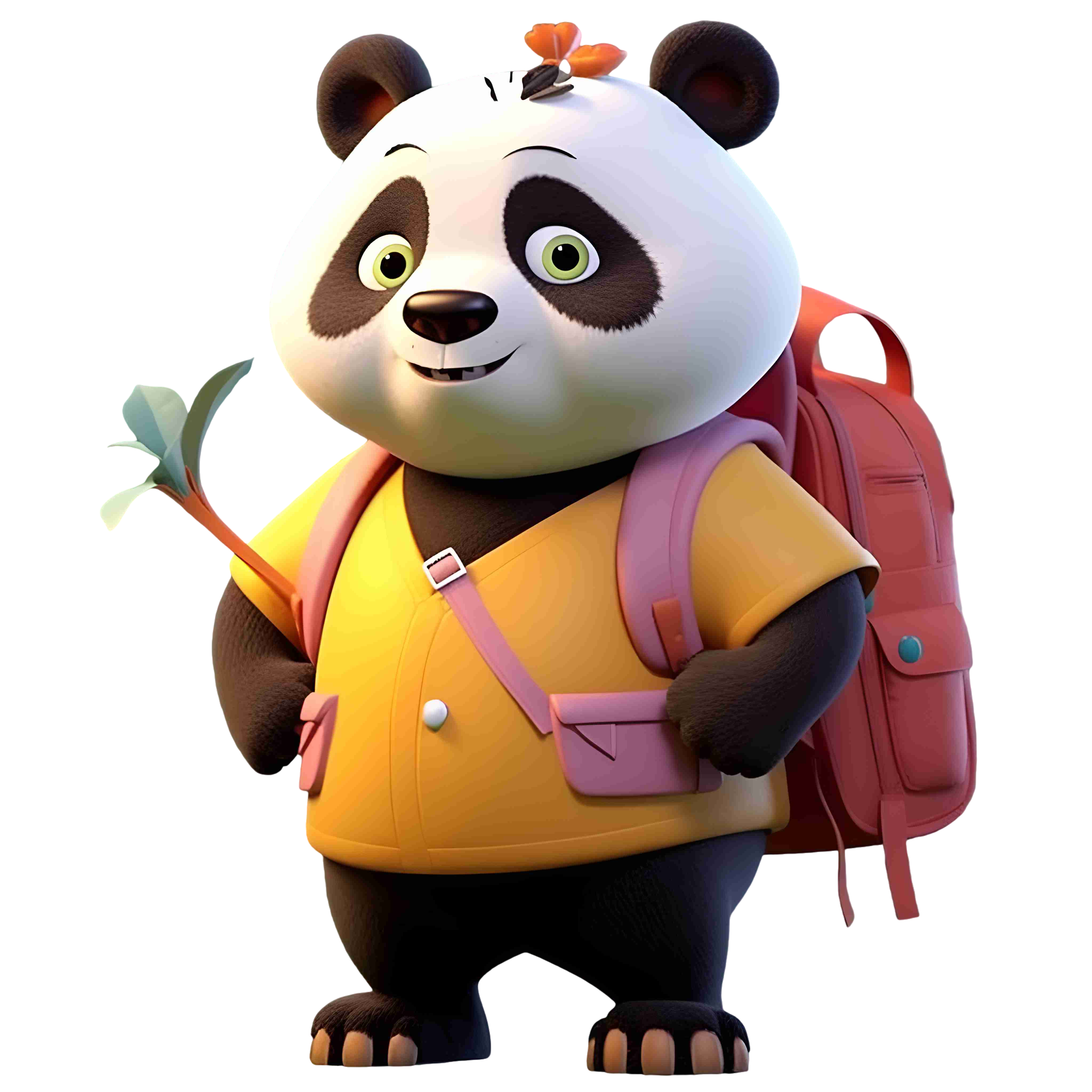 Panda Backpack Children's Animation Character Illustration Design