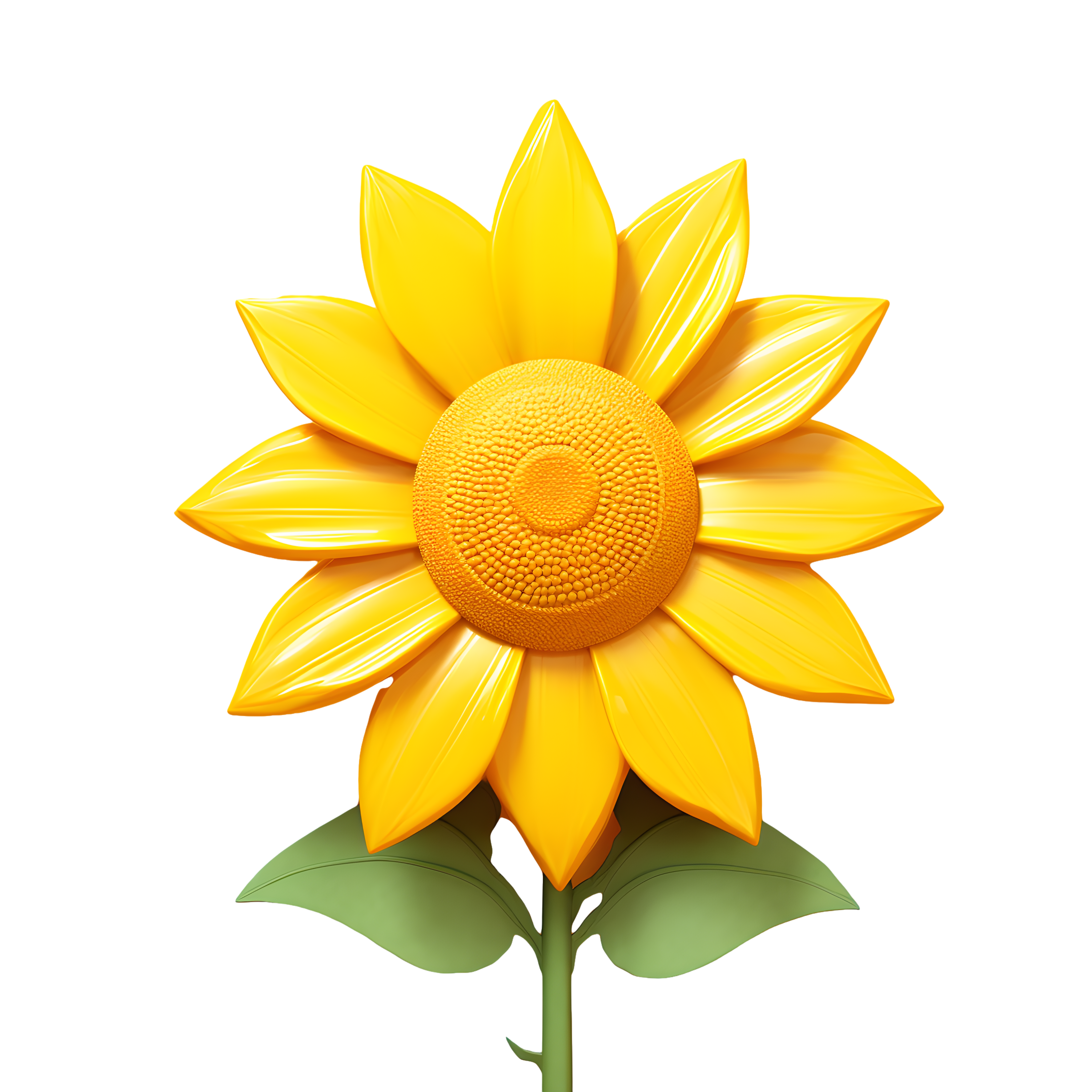 Plastic Feel Sunflower 3D Illustration Design
