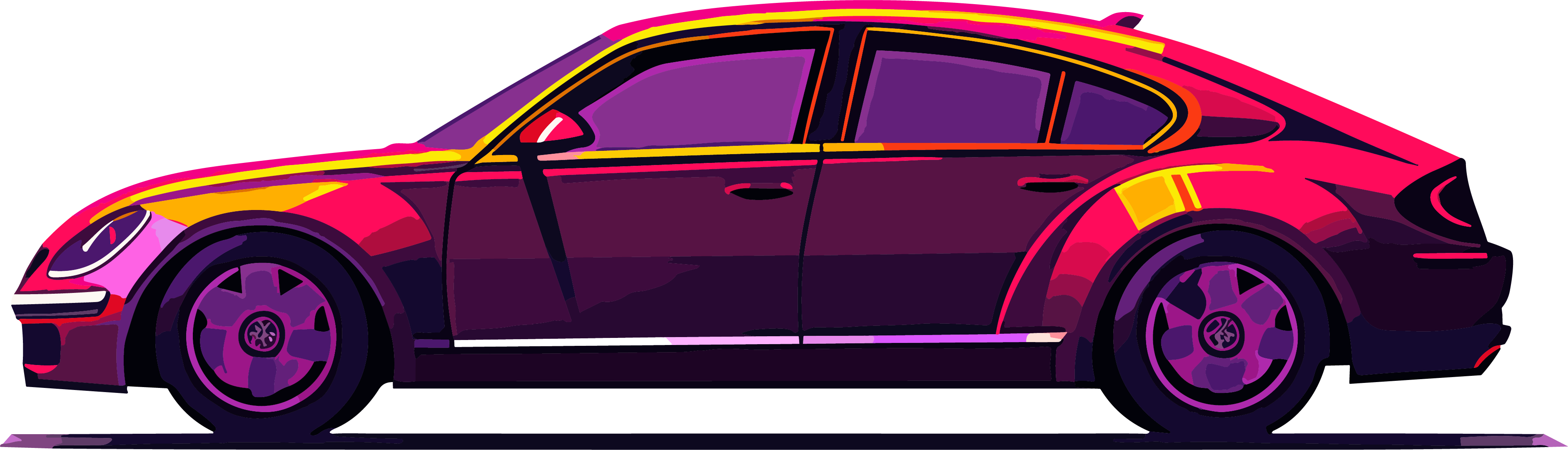 Cool light and dark red car coloring material