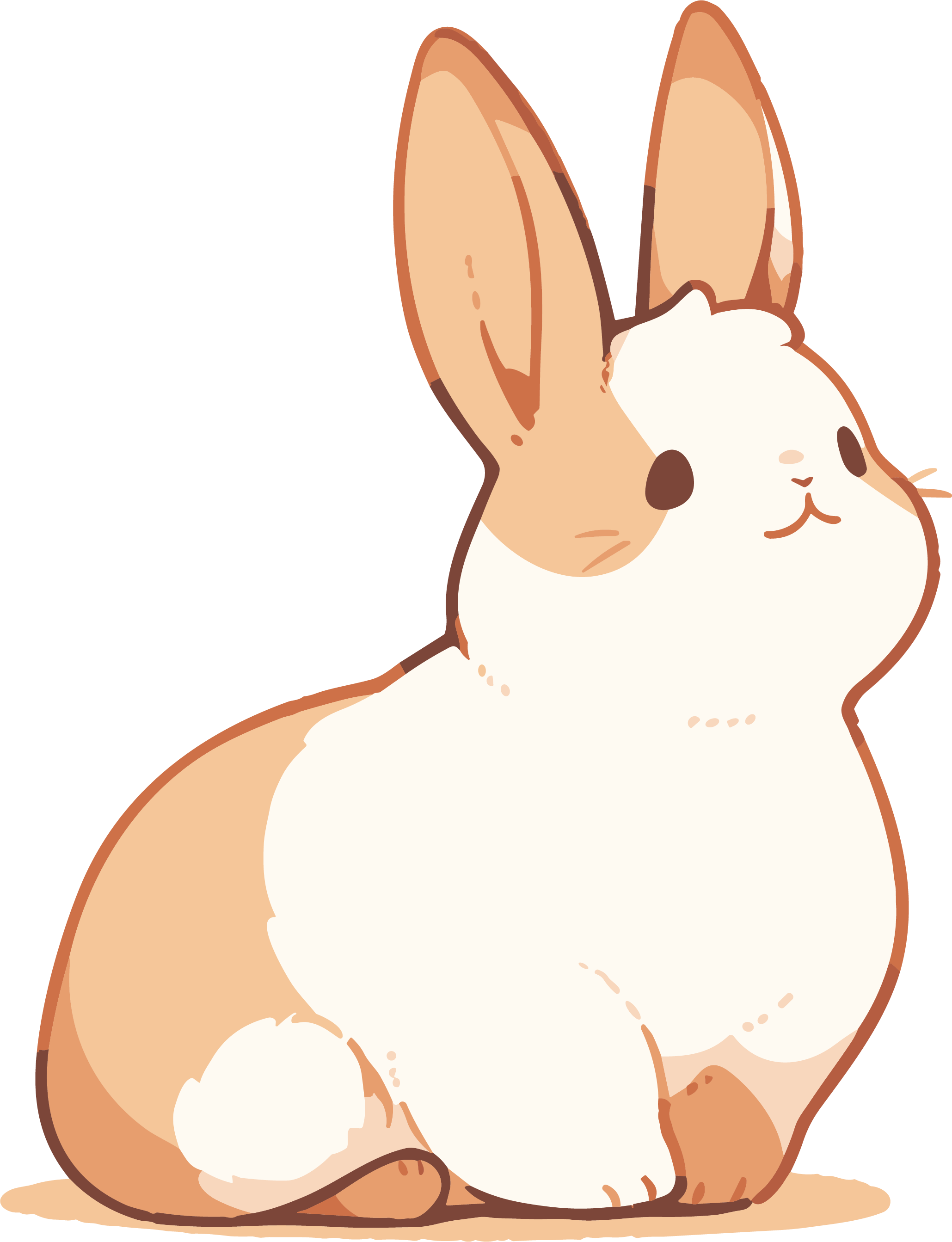 Cute and silly rabbit hand-drawn illustration design