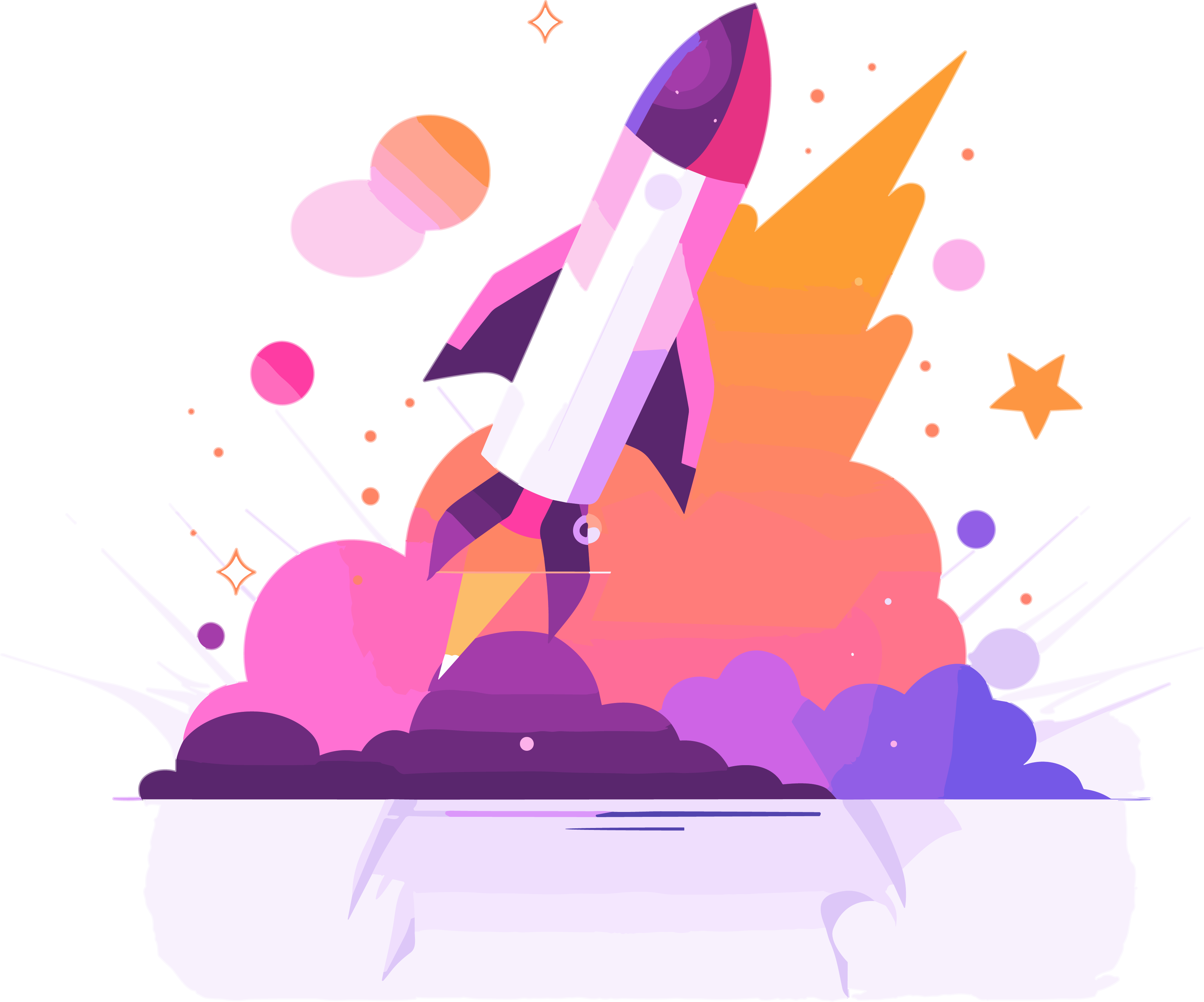 Rocket Business Creative Illustration