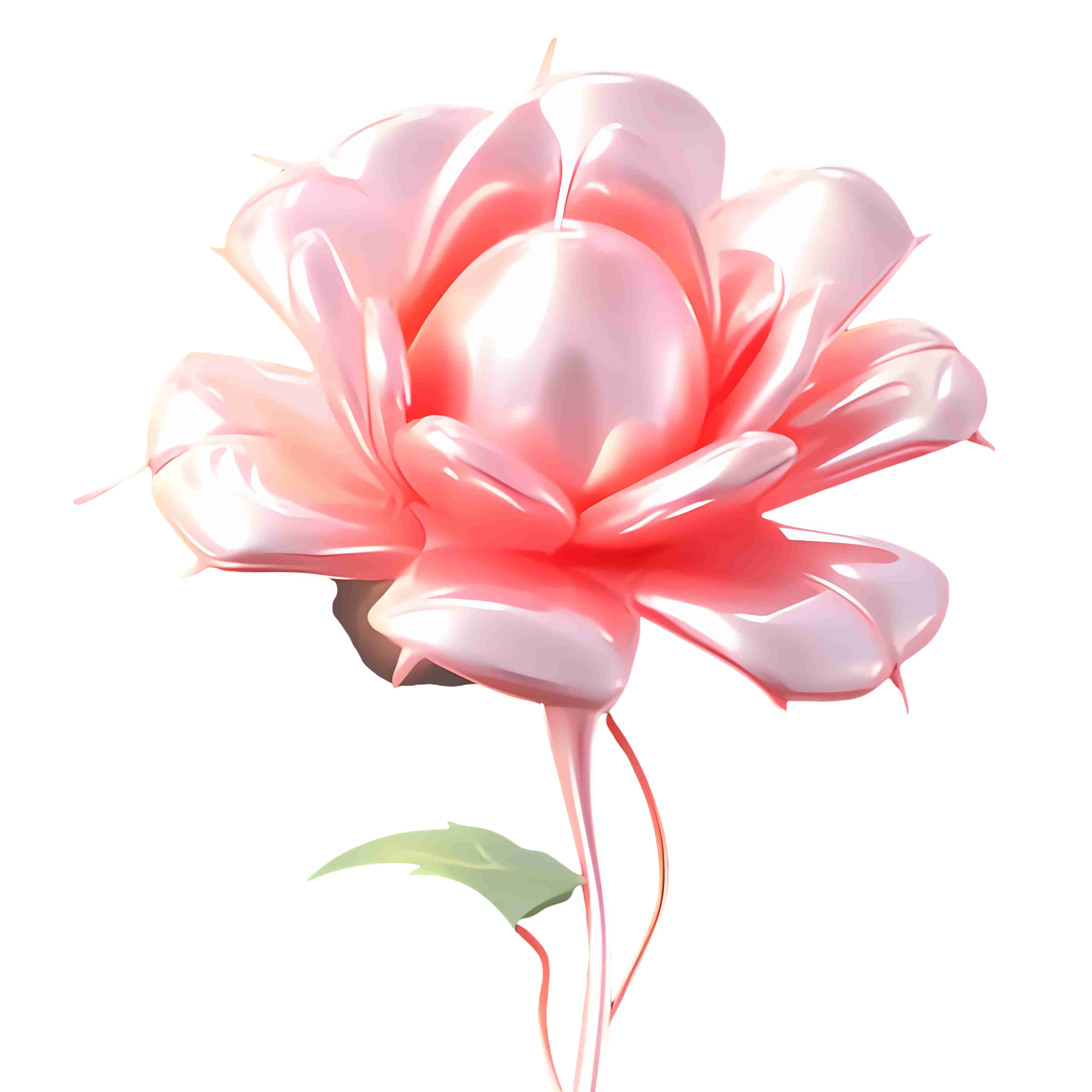 3D Rose Balloon Creative Graphic Material