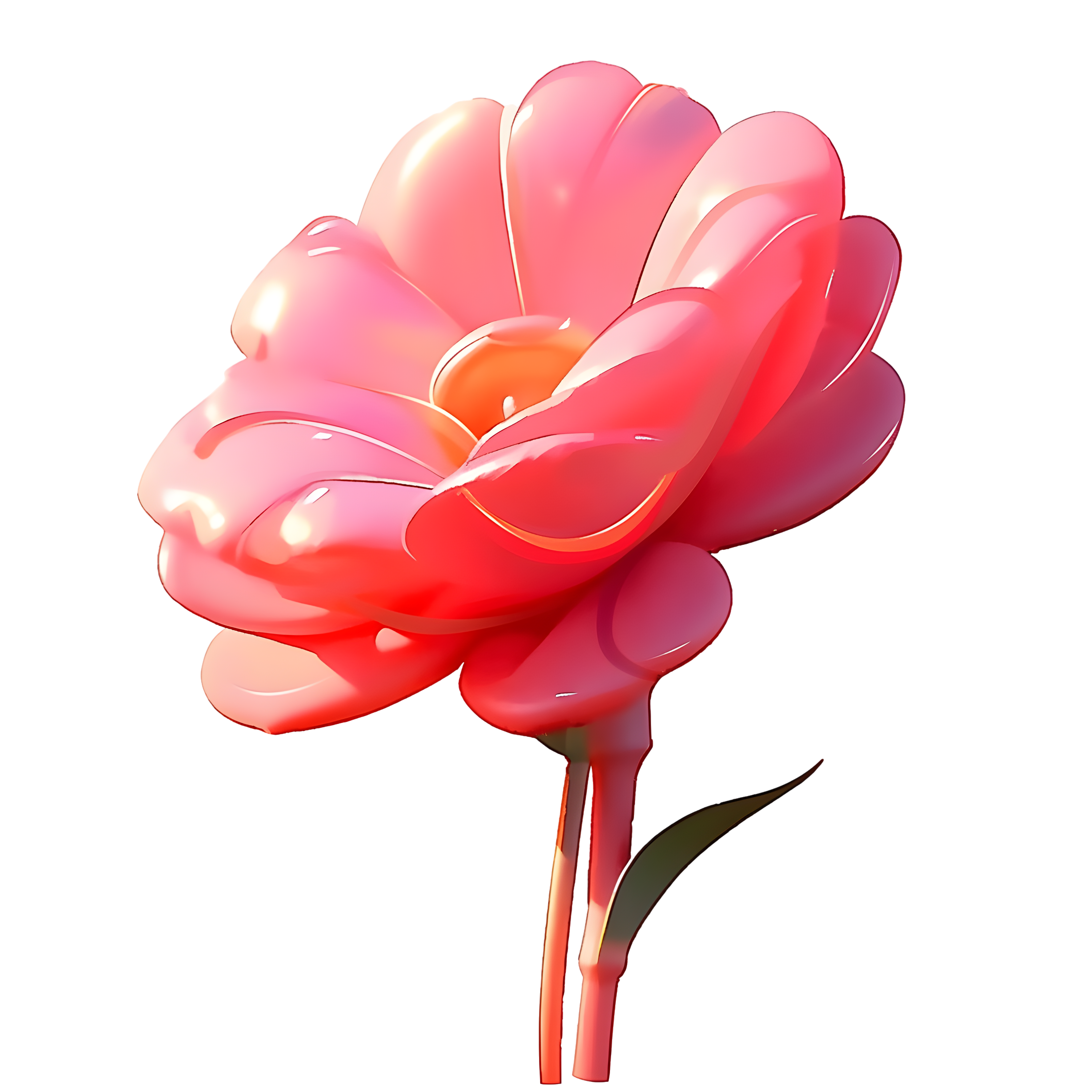 Red rose balloon PNG material