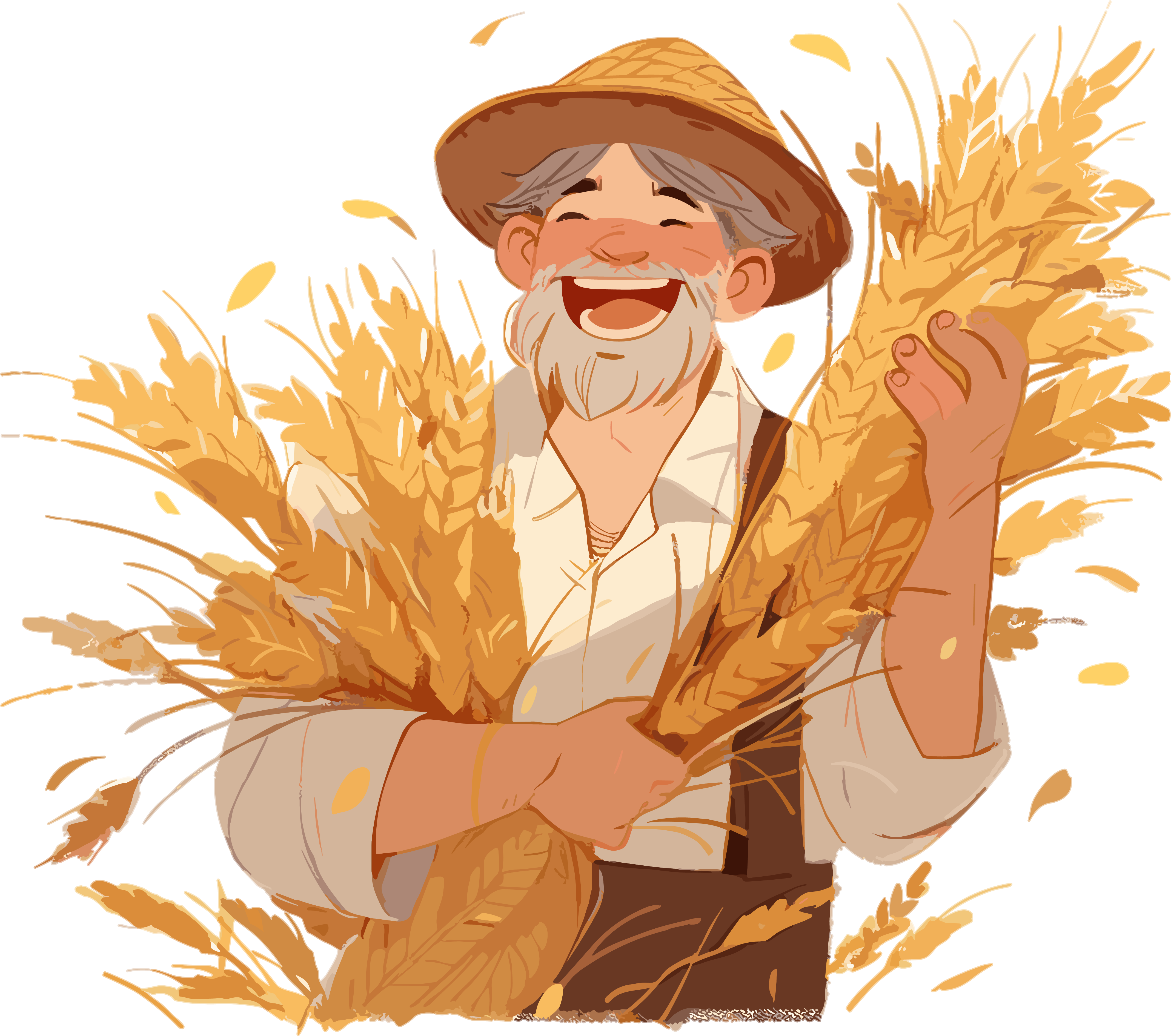 Deep yellow and light white style rice and wheat bag