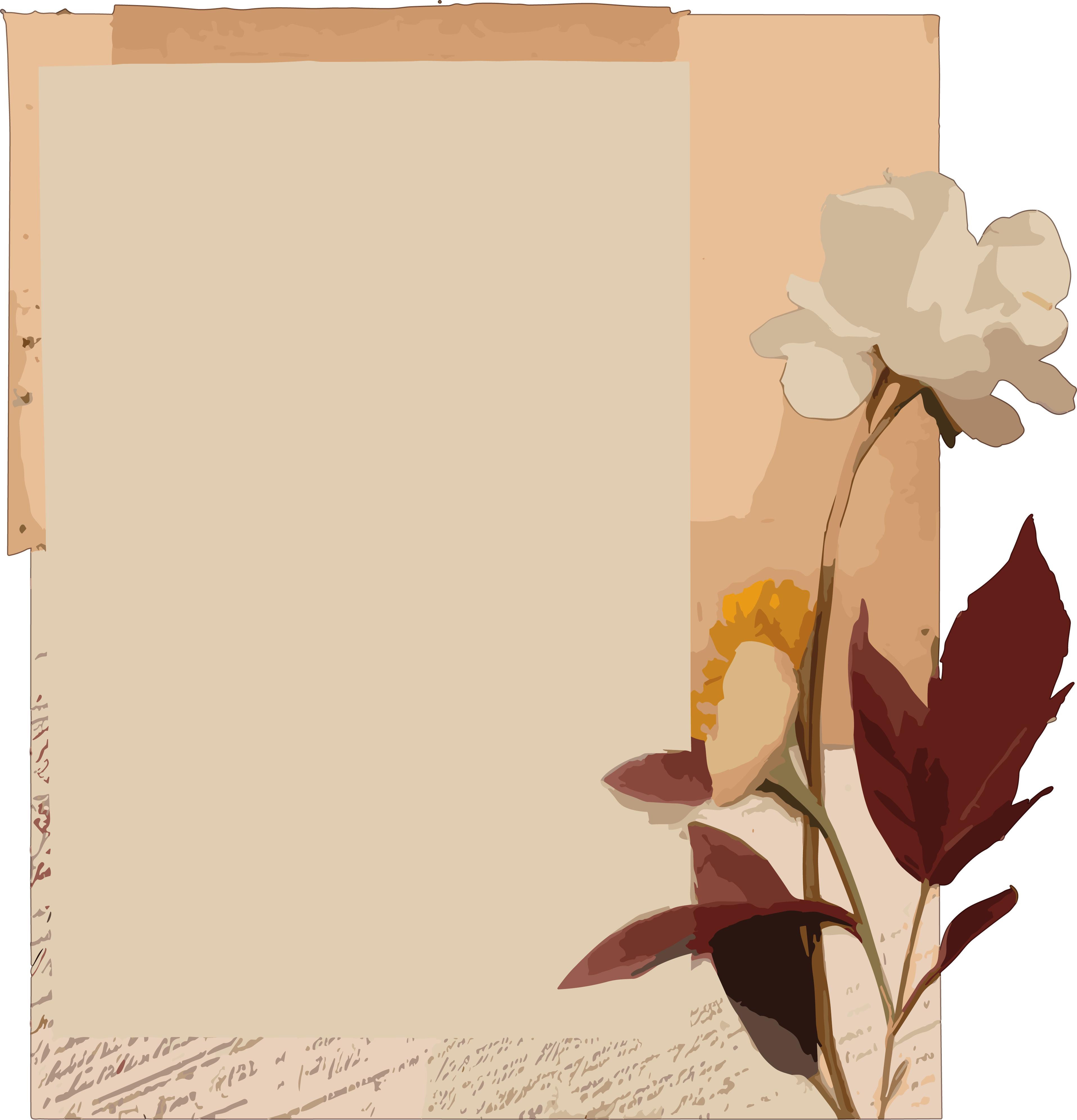 Birthday card with an elegant style digital collage illustration of daisies