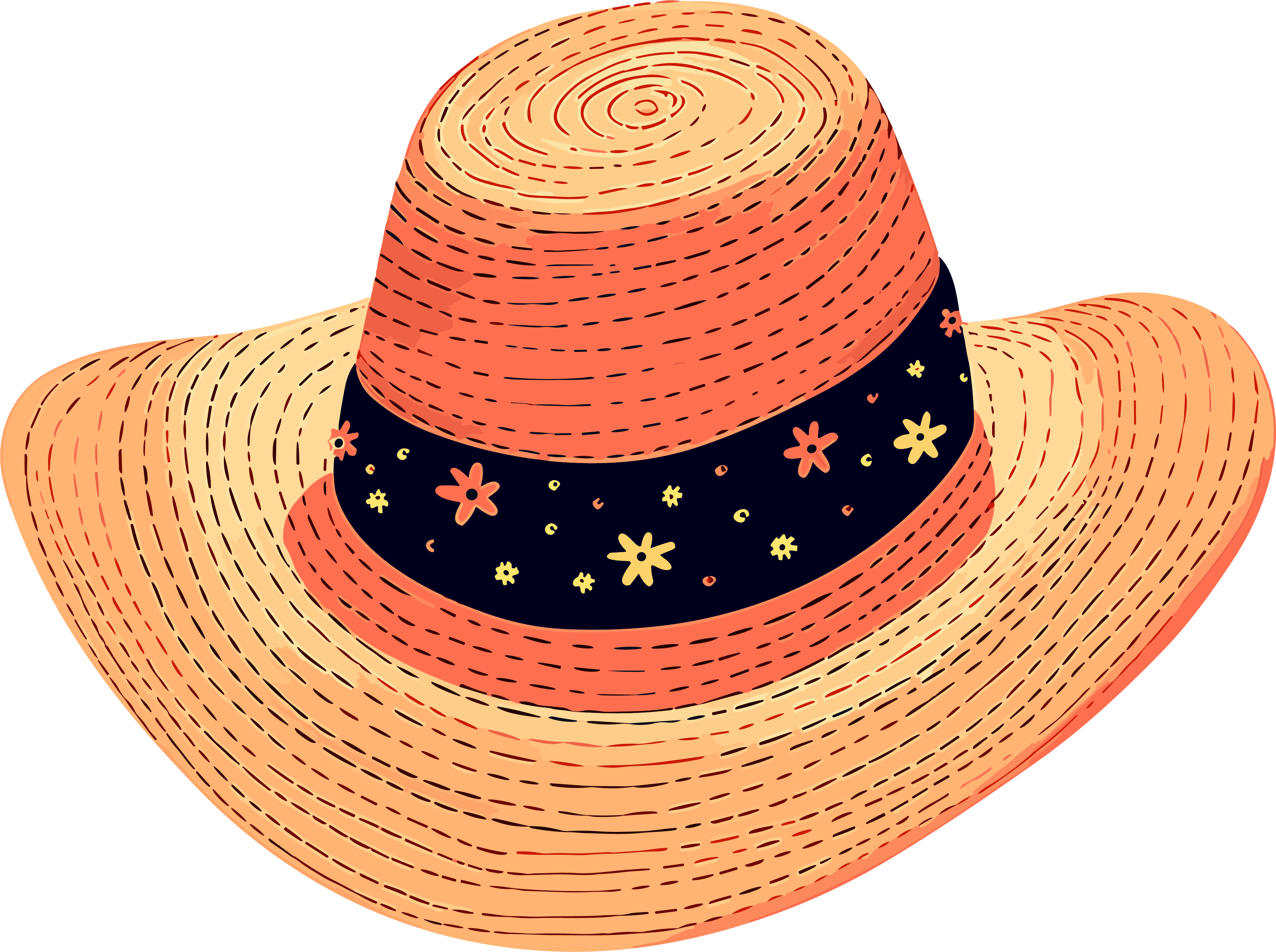 Cowboy hat vector pattern design illustration