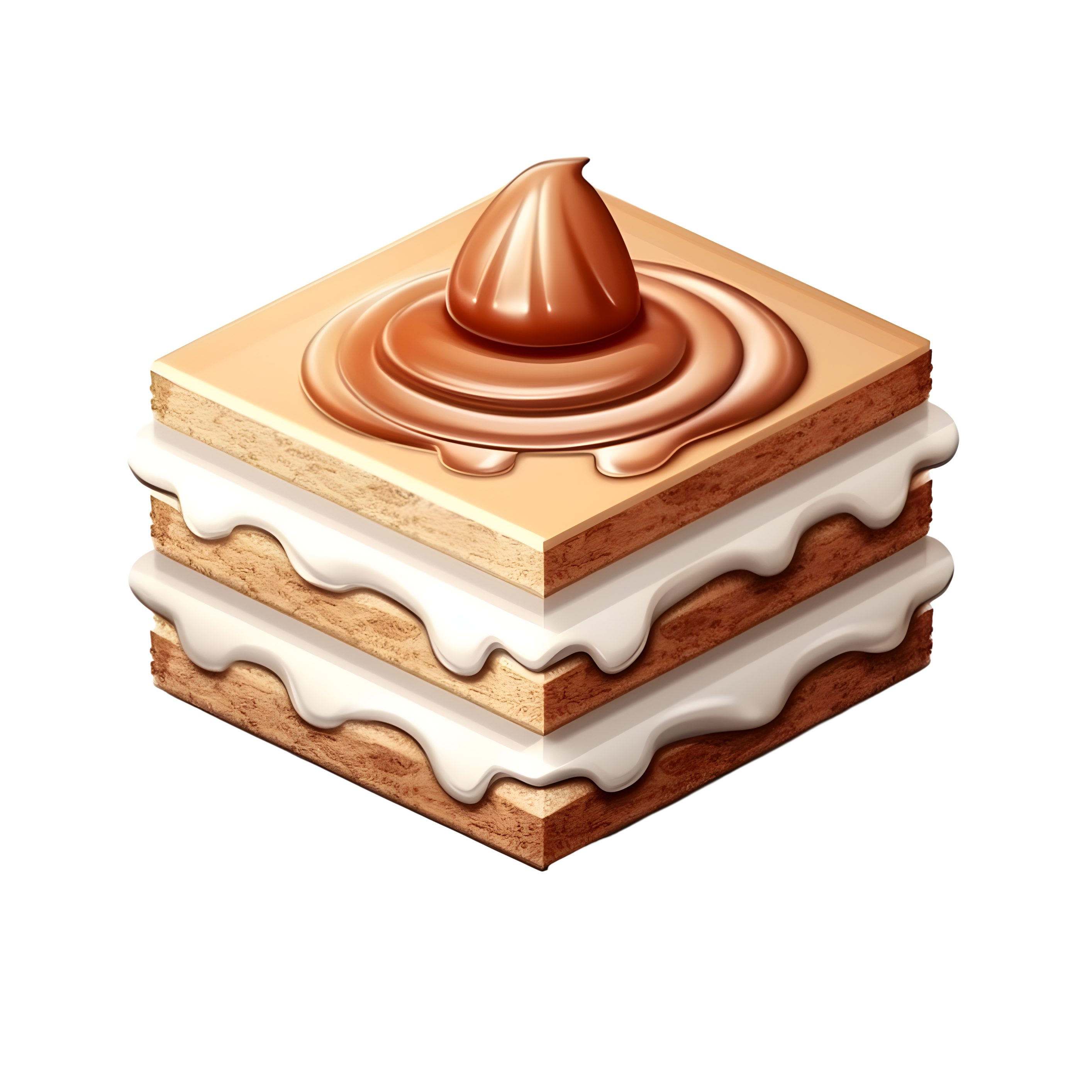 Creative illustration high-definition 3D rendered cartoon cake material