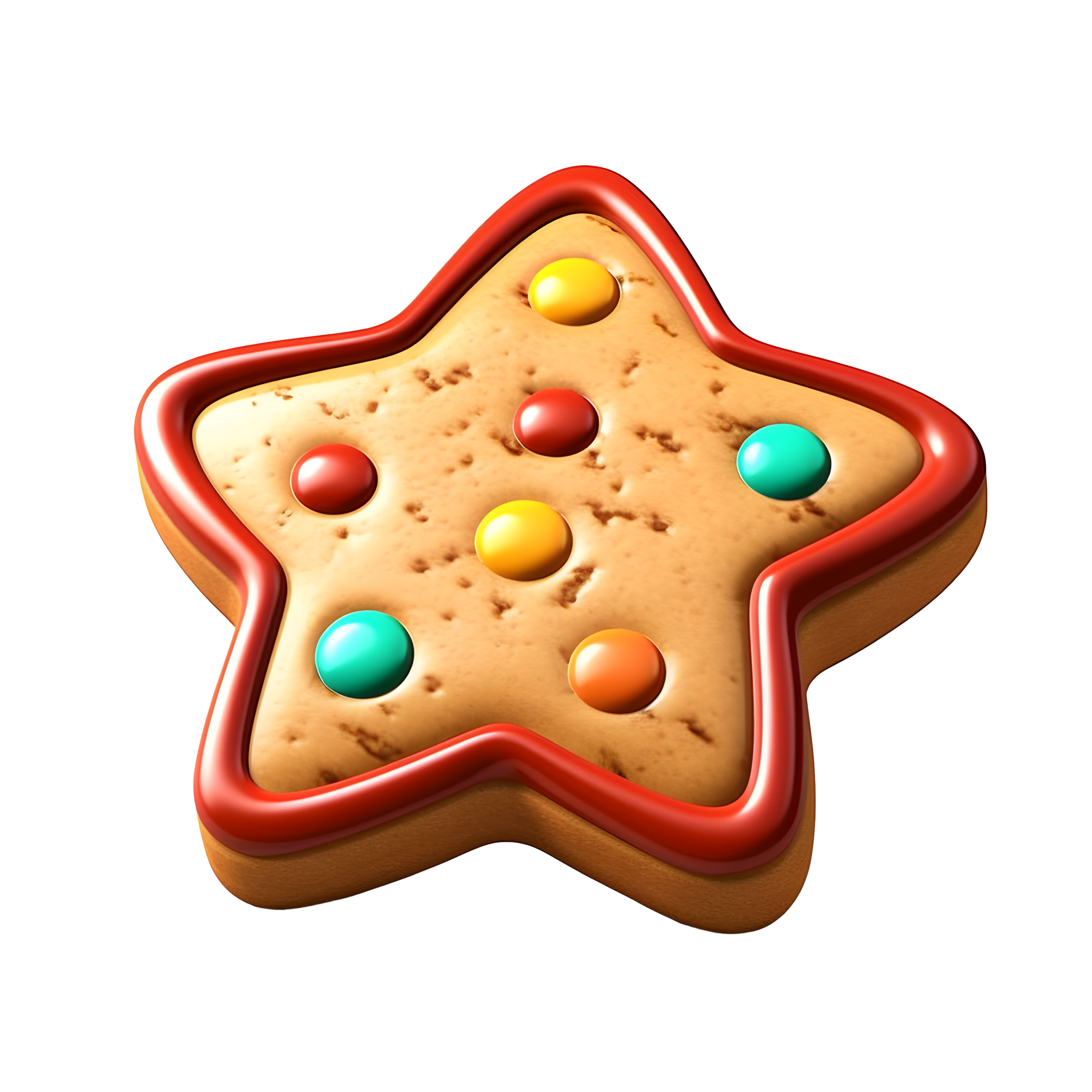 Pentagram Cookie Cartoon 3D Material