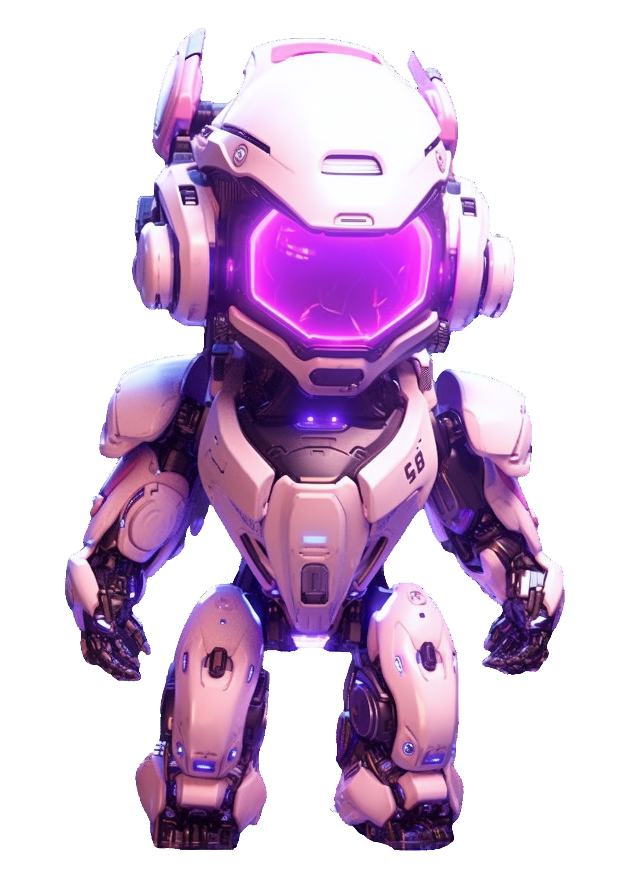 Dark silver robot pattern design element