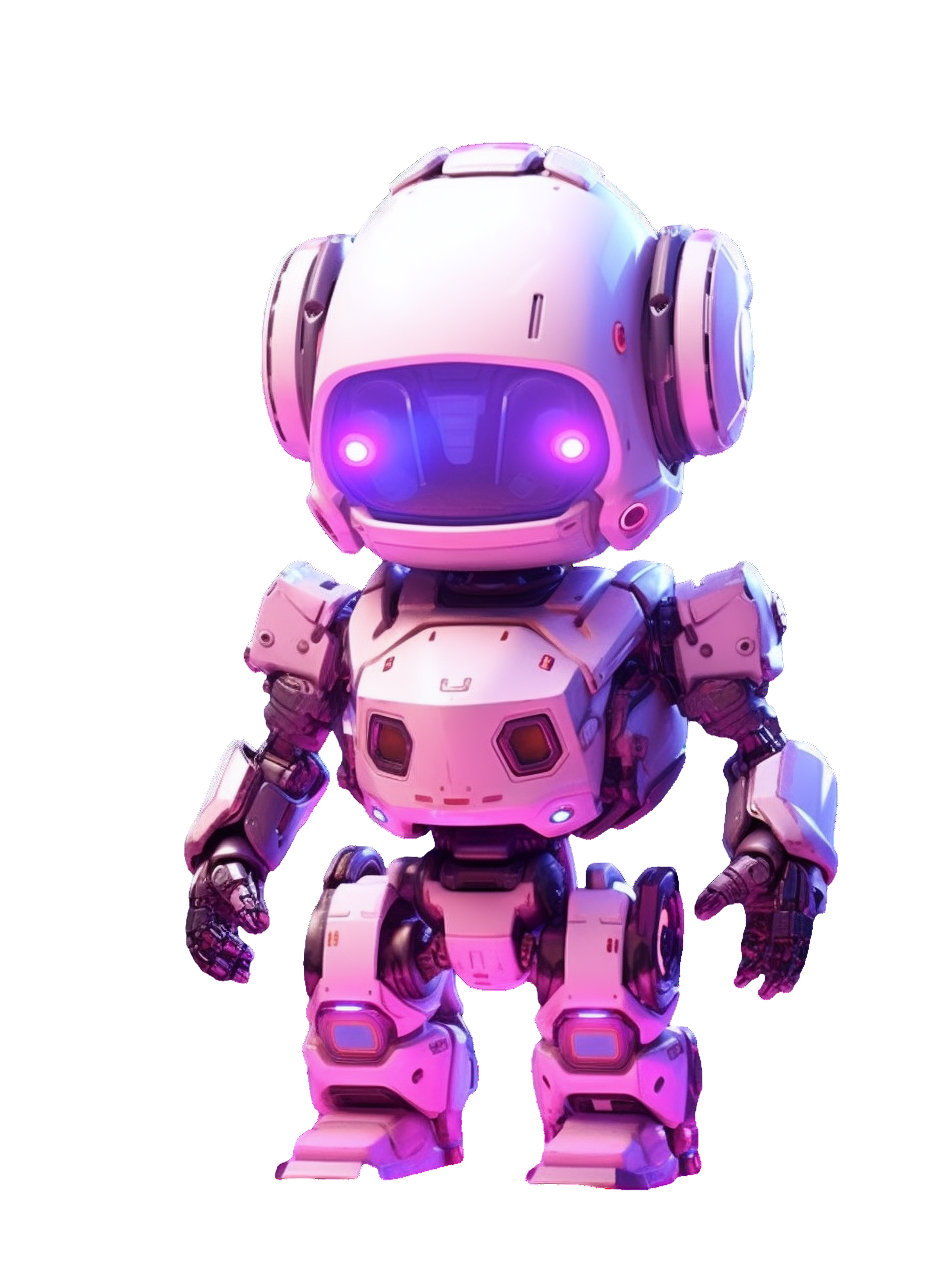 Purple robot material of the purple hat
