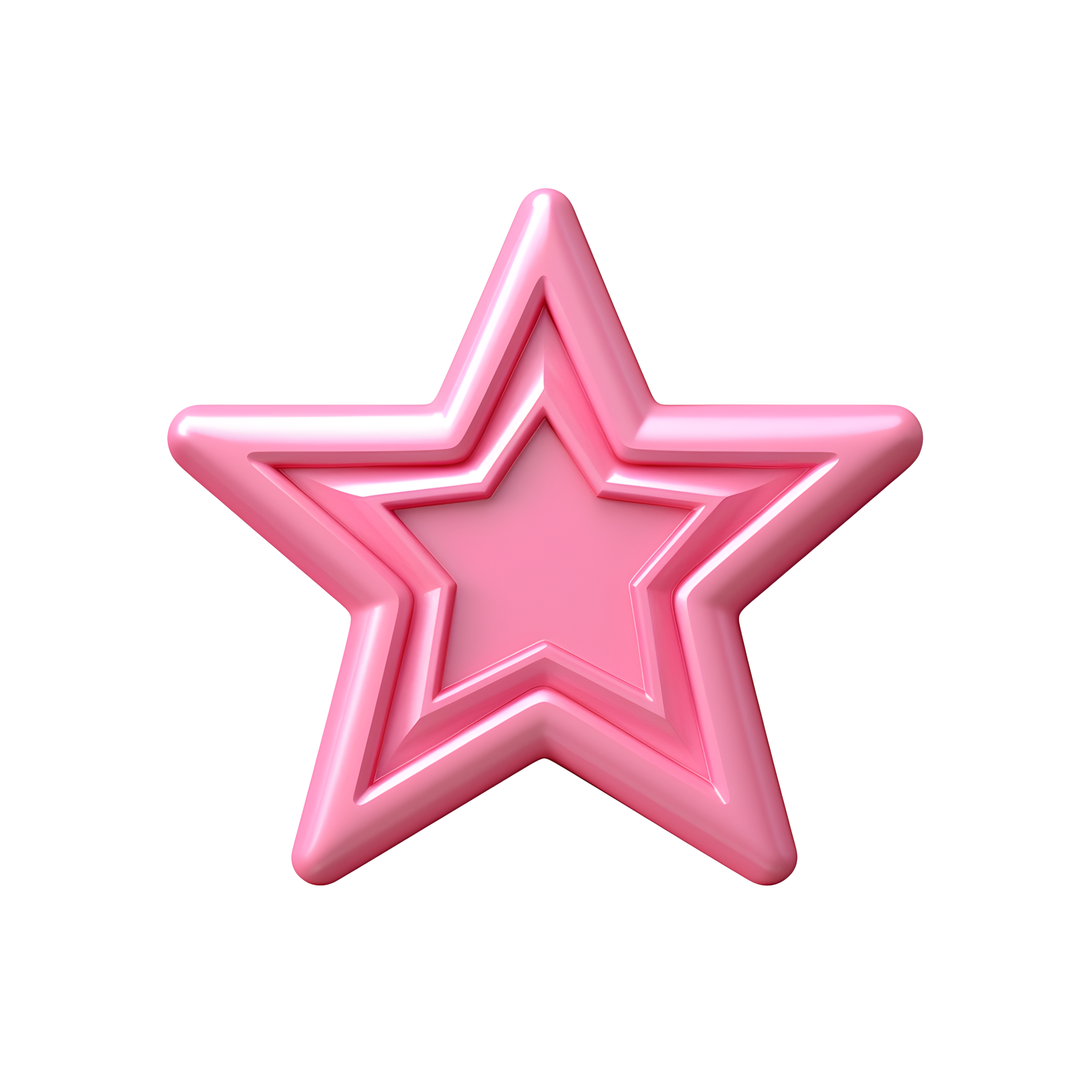 Pink-themed creative design 3D star illustration
