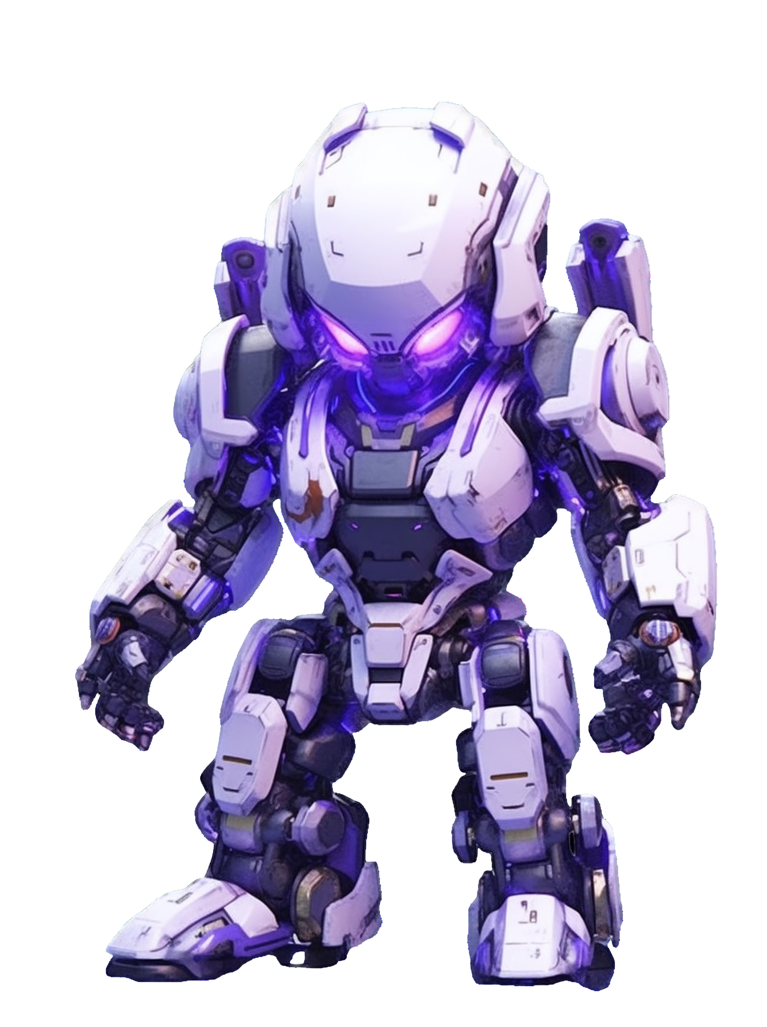Deep silver style anime robot illustration material