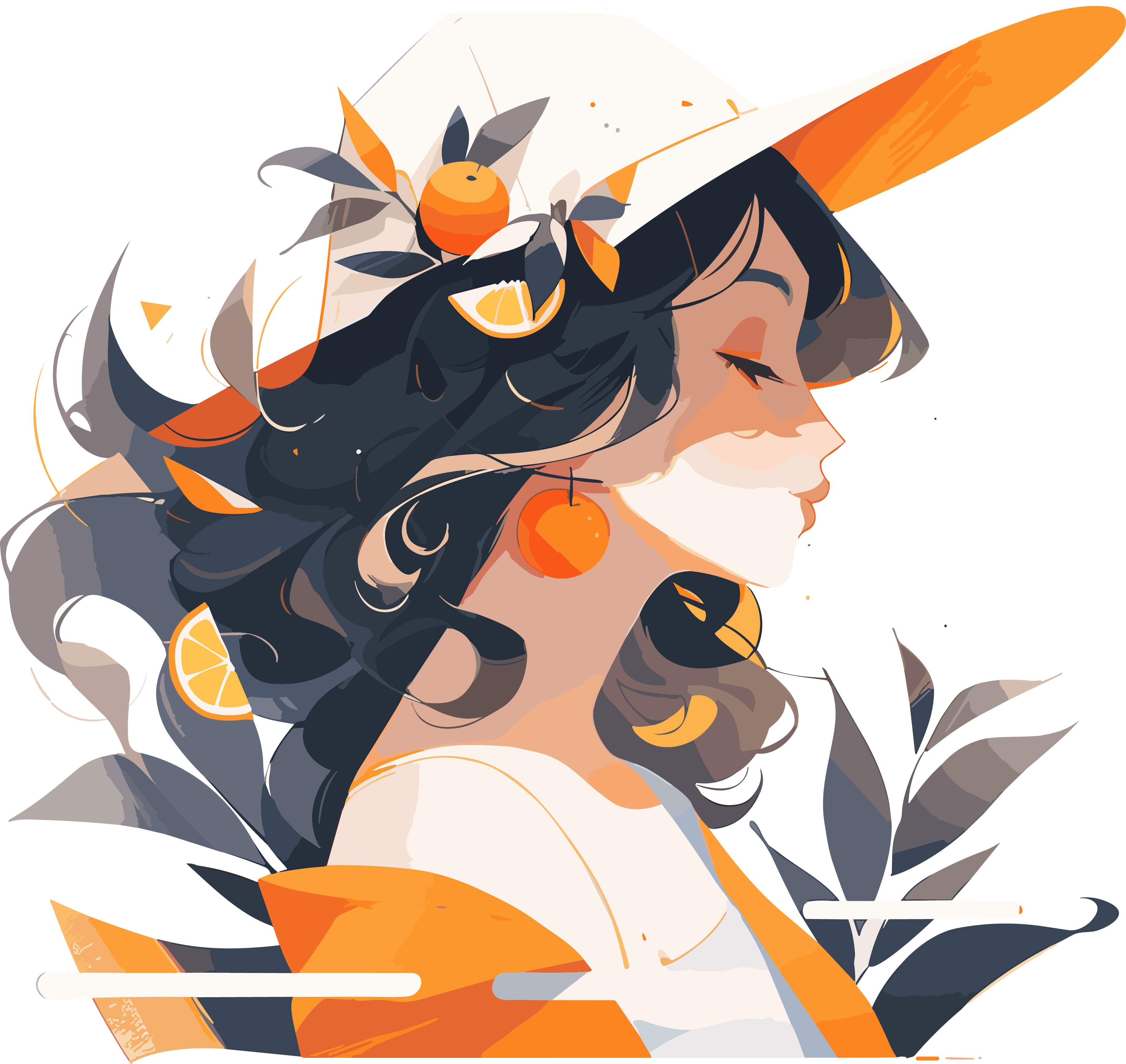 Fruit Girl Pure Style Design Illustration