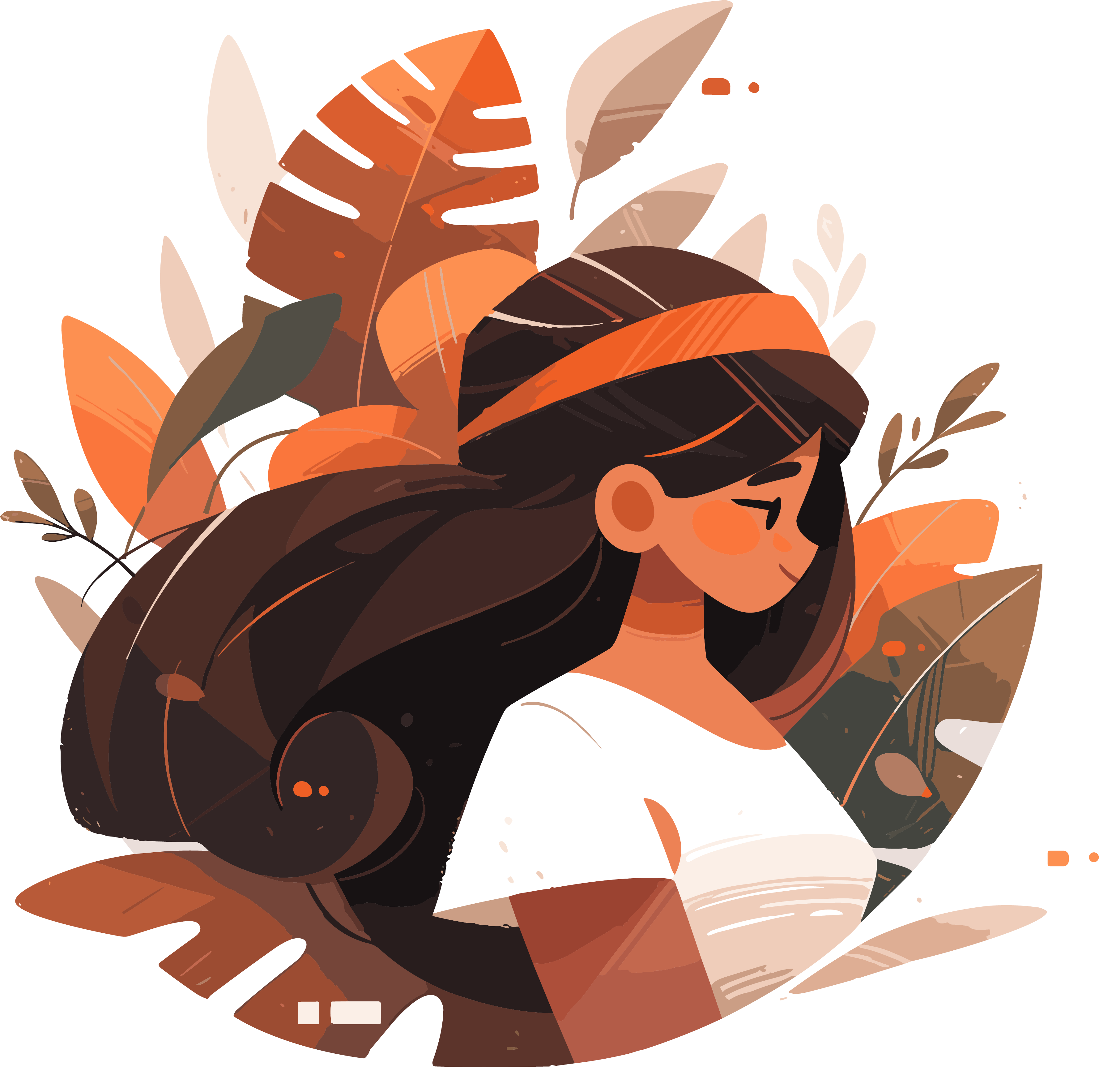 Creative design inspiration fruit girl illustration