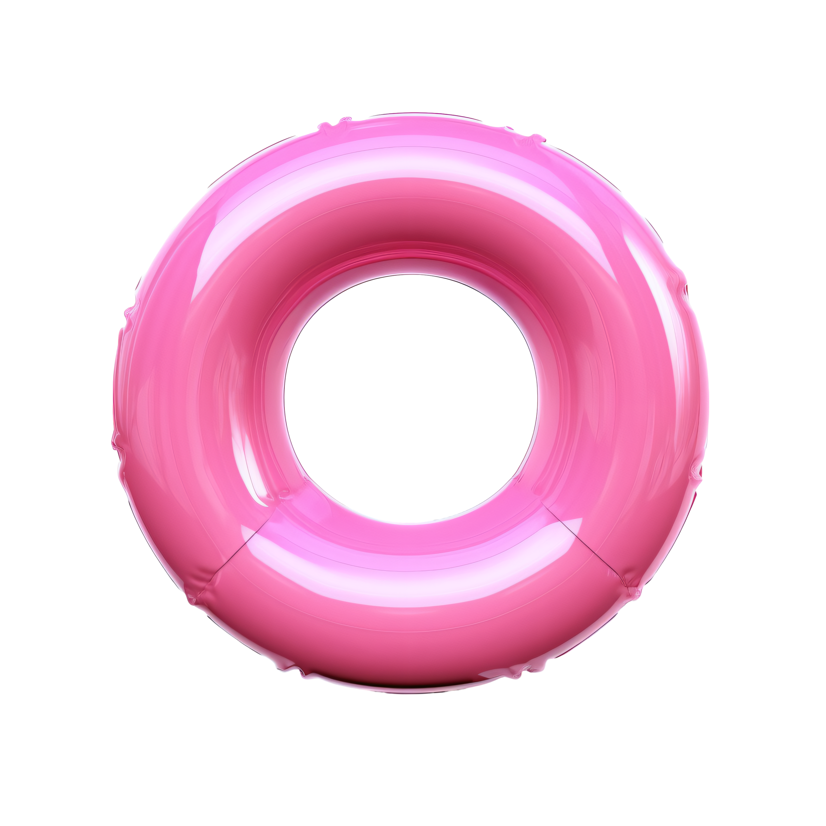 Inflatable pink letter balloon material with a rendering style