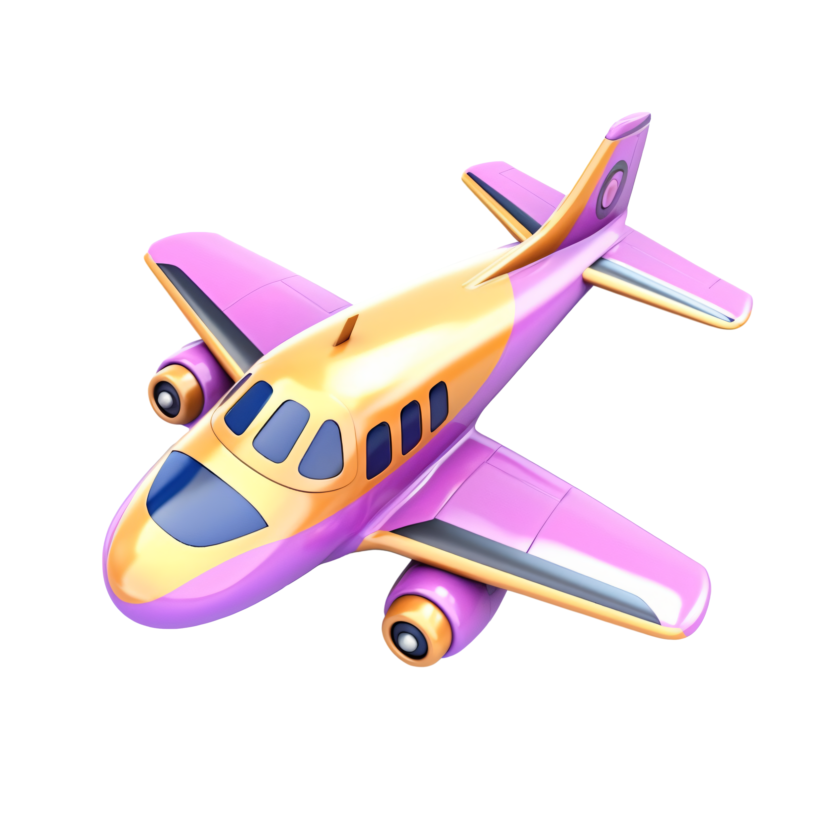 Cute and simple toy airplane 3D material