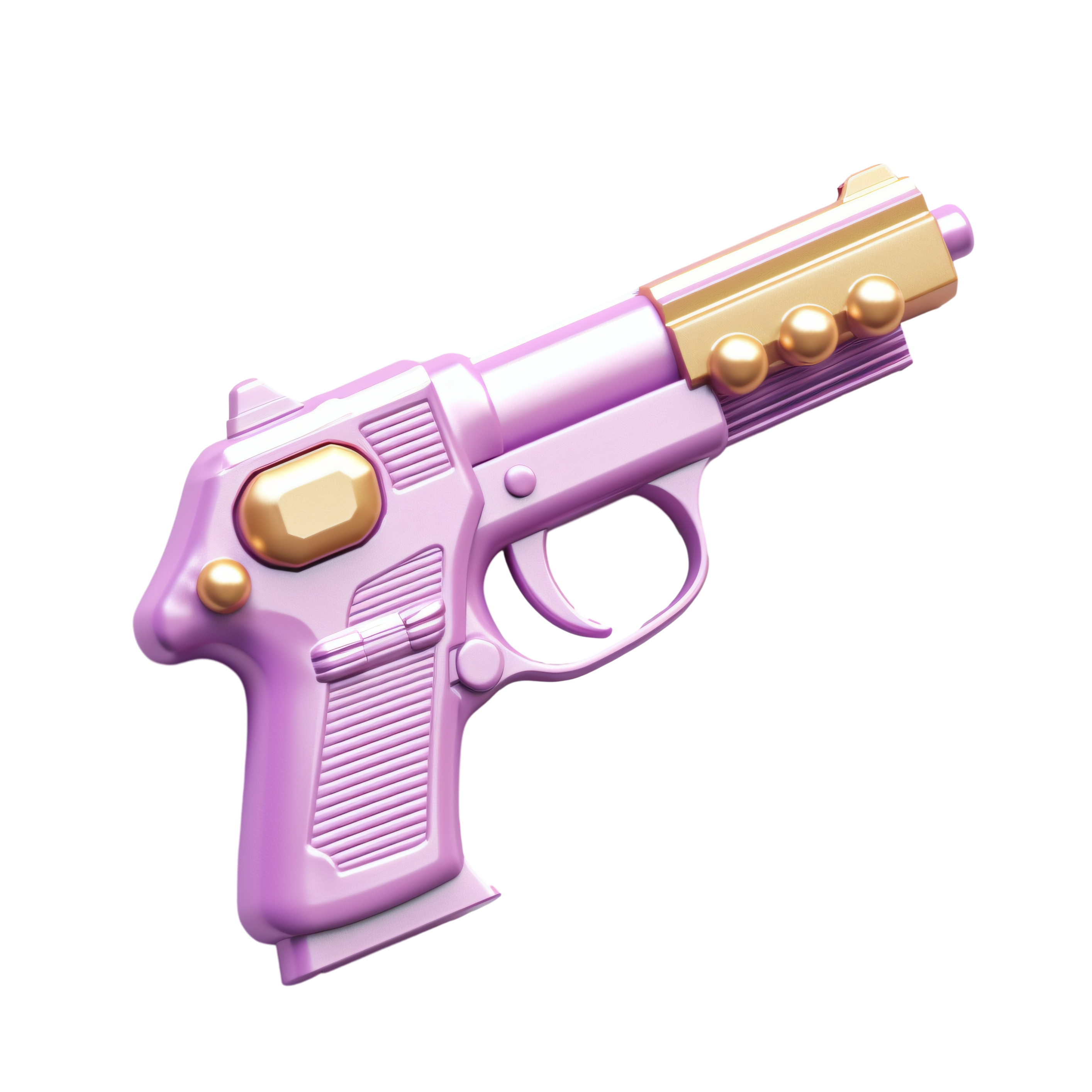 Commercial Toy Pistol 3D Pink Illustration