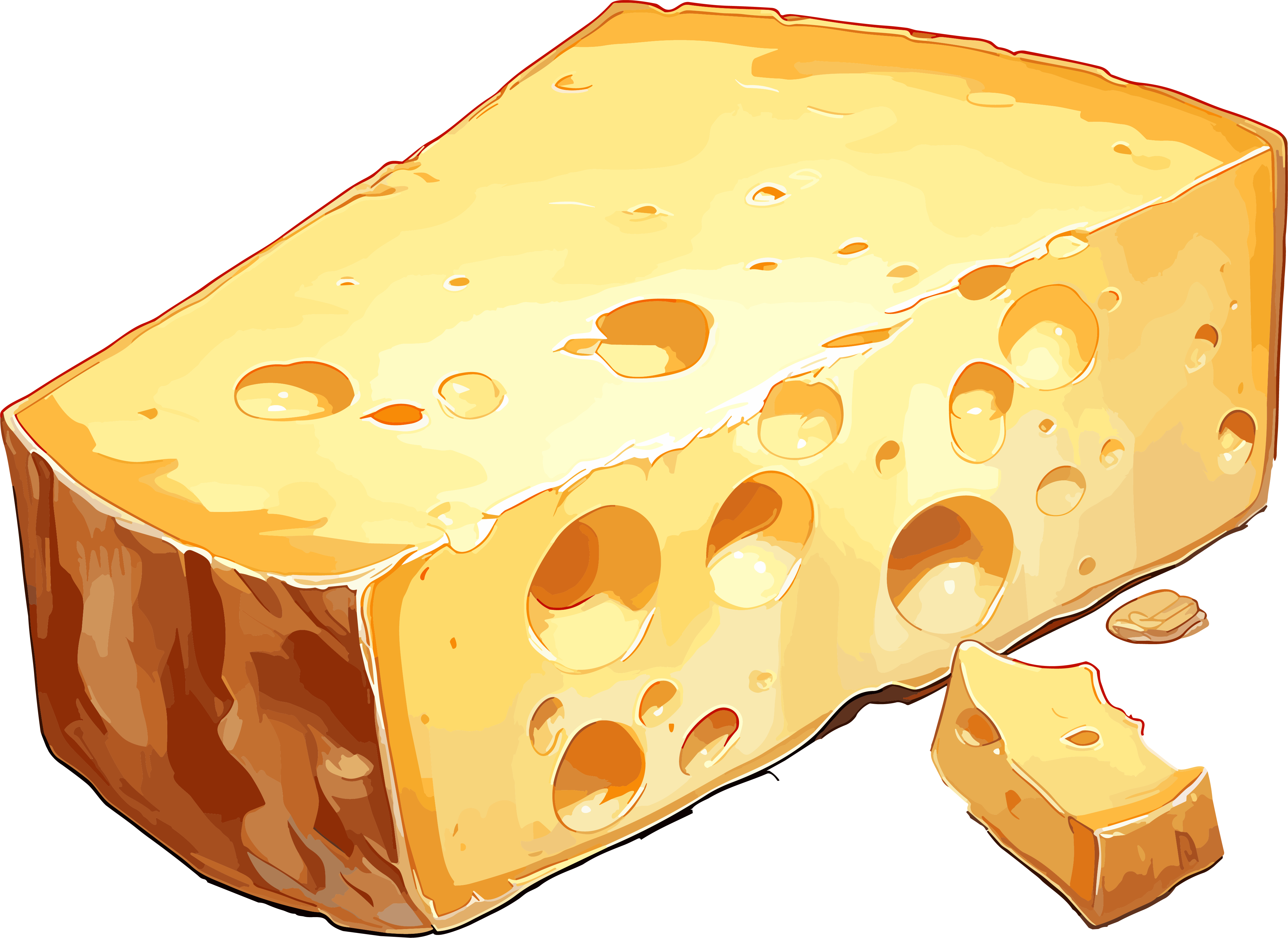 High-definition illustration design cheese pattern material