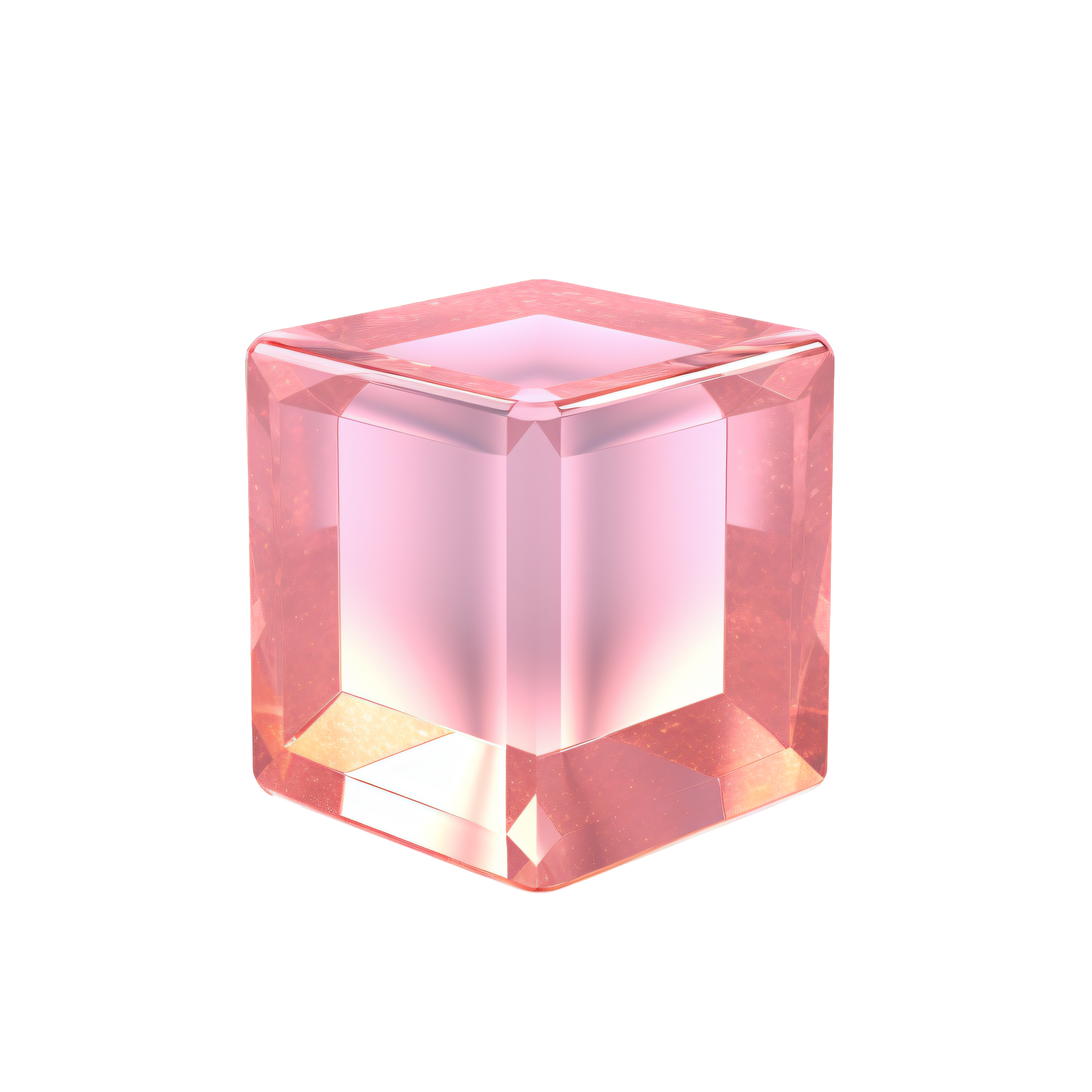 Transparent glass texture industrial design cube element