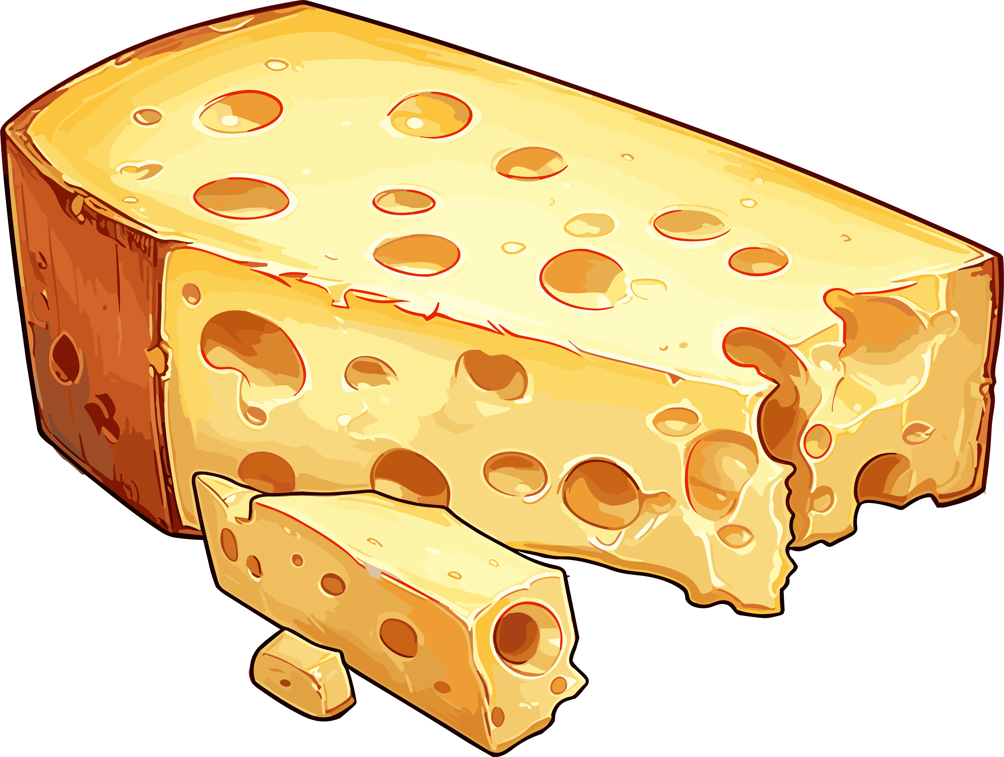 Creative design element cheese pattern illustration