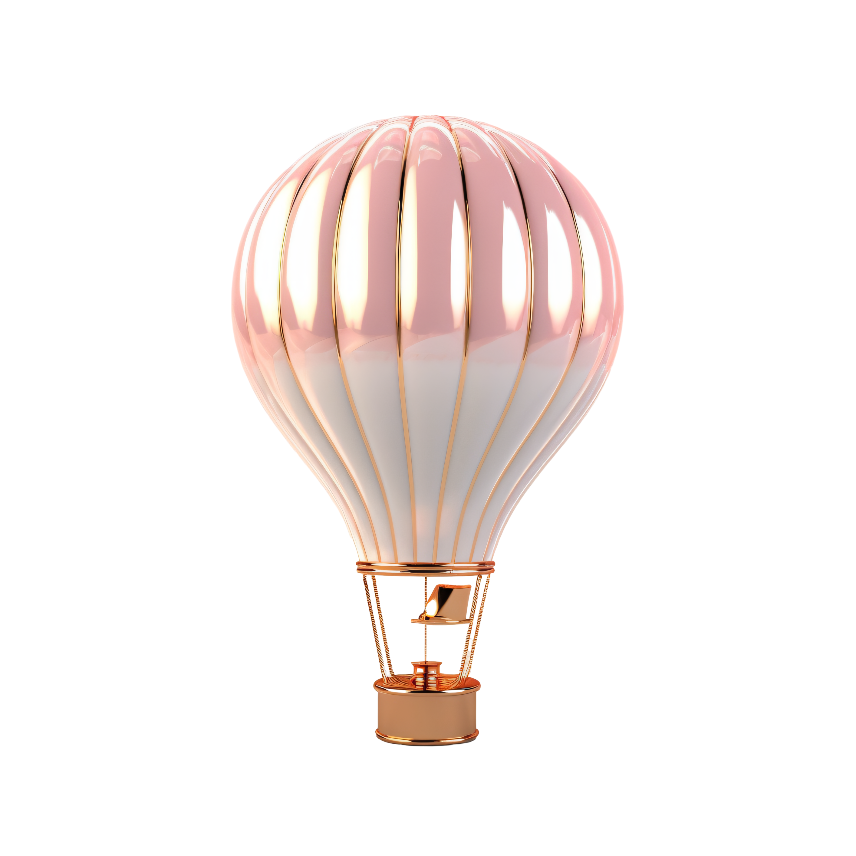 High-quality transparent glass texture toy hot air balloon element