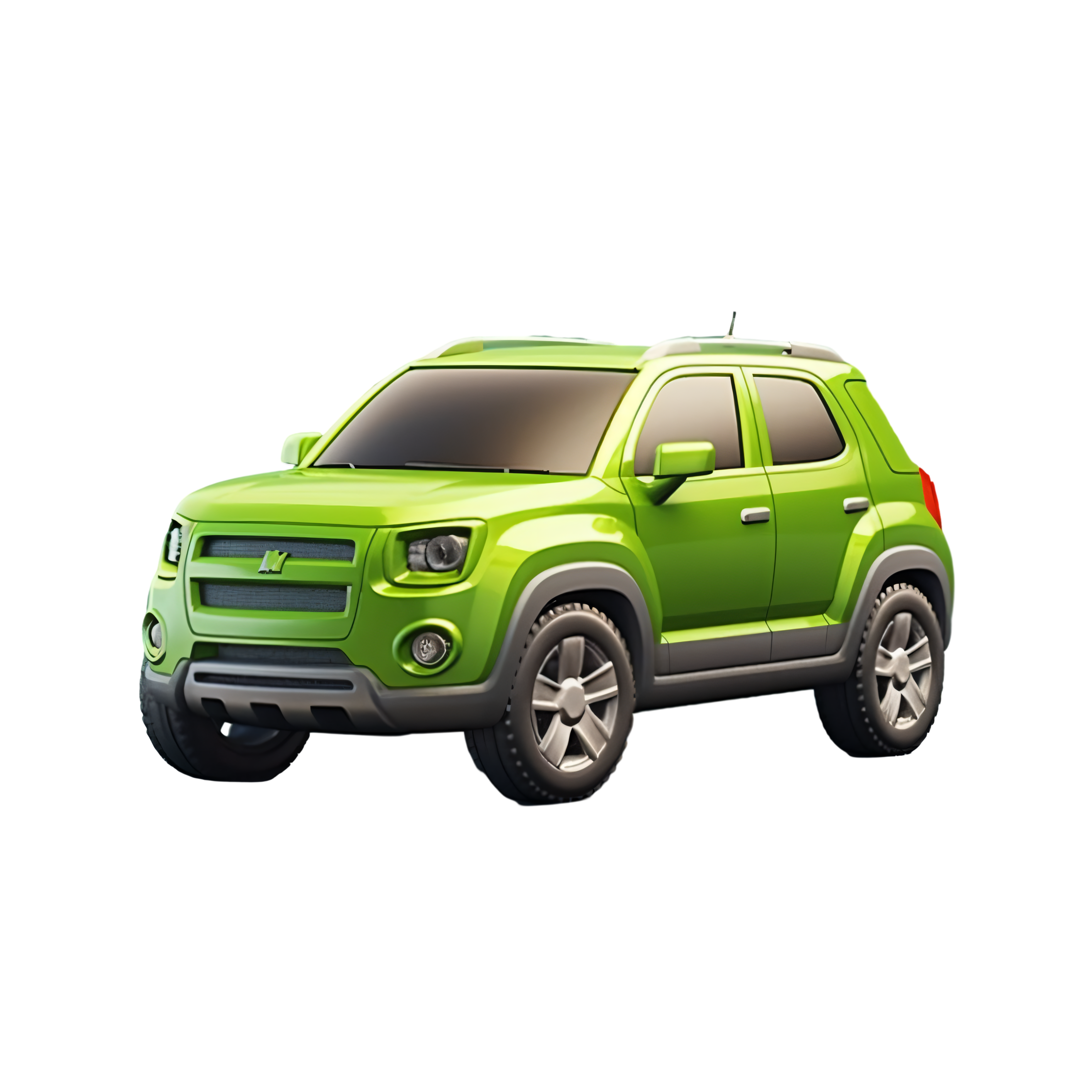 3D Eco-friendly Green Car Commercial Material