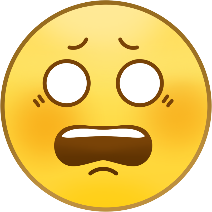 WeChat emoji surprised expression icon PNG commercial illustration