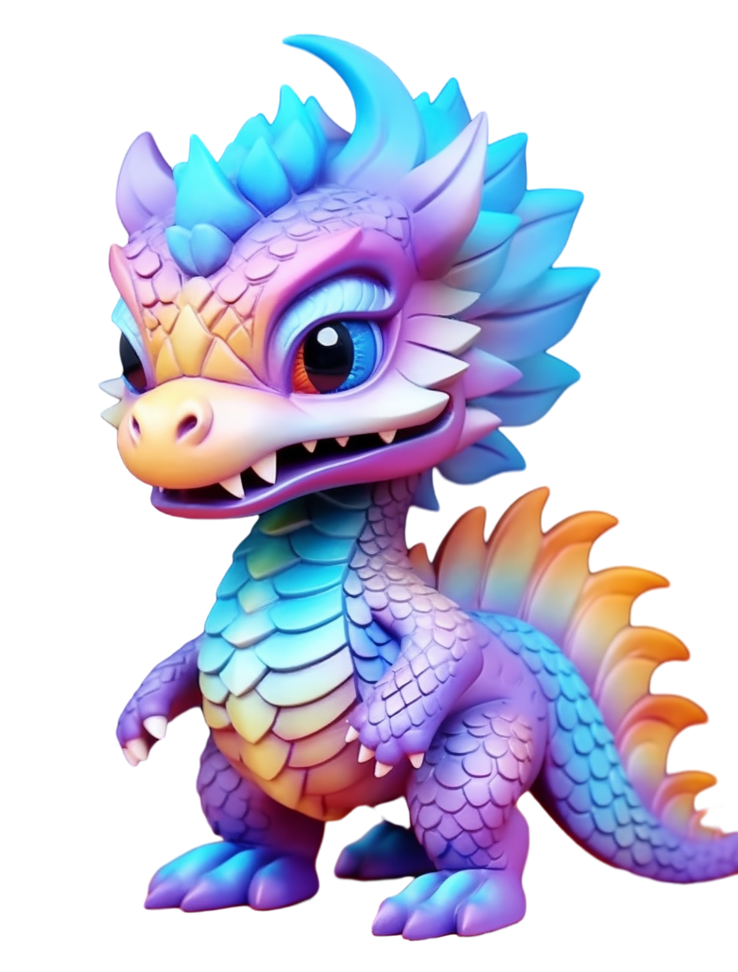 Psychedelic Surreal Toy Dragon Mini Statue Material
