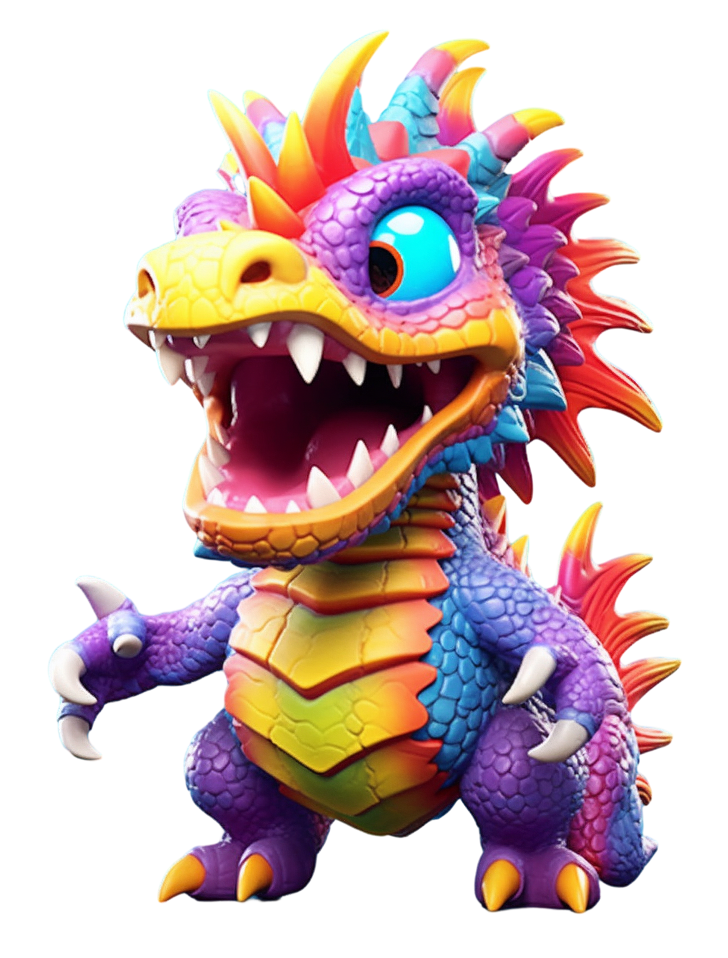 Anime character design dragon toy materials