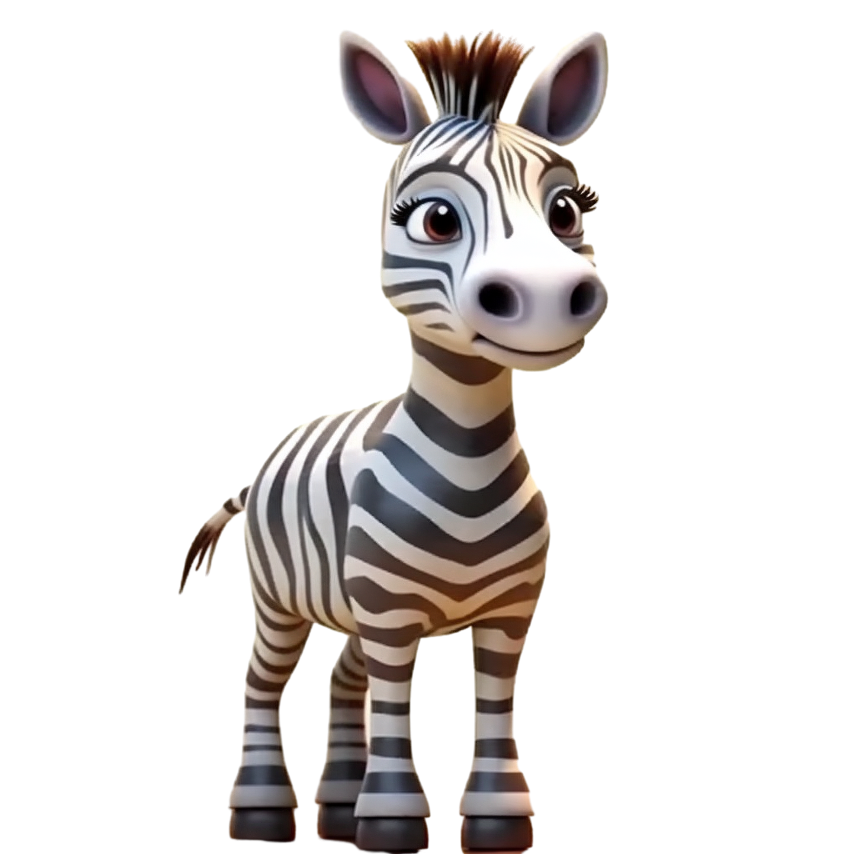 Black and white zebra illustration PNG material