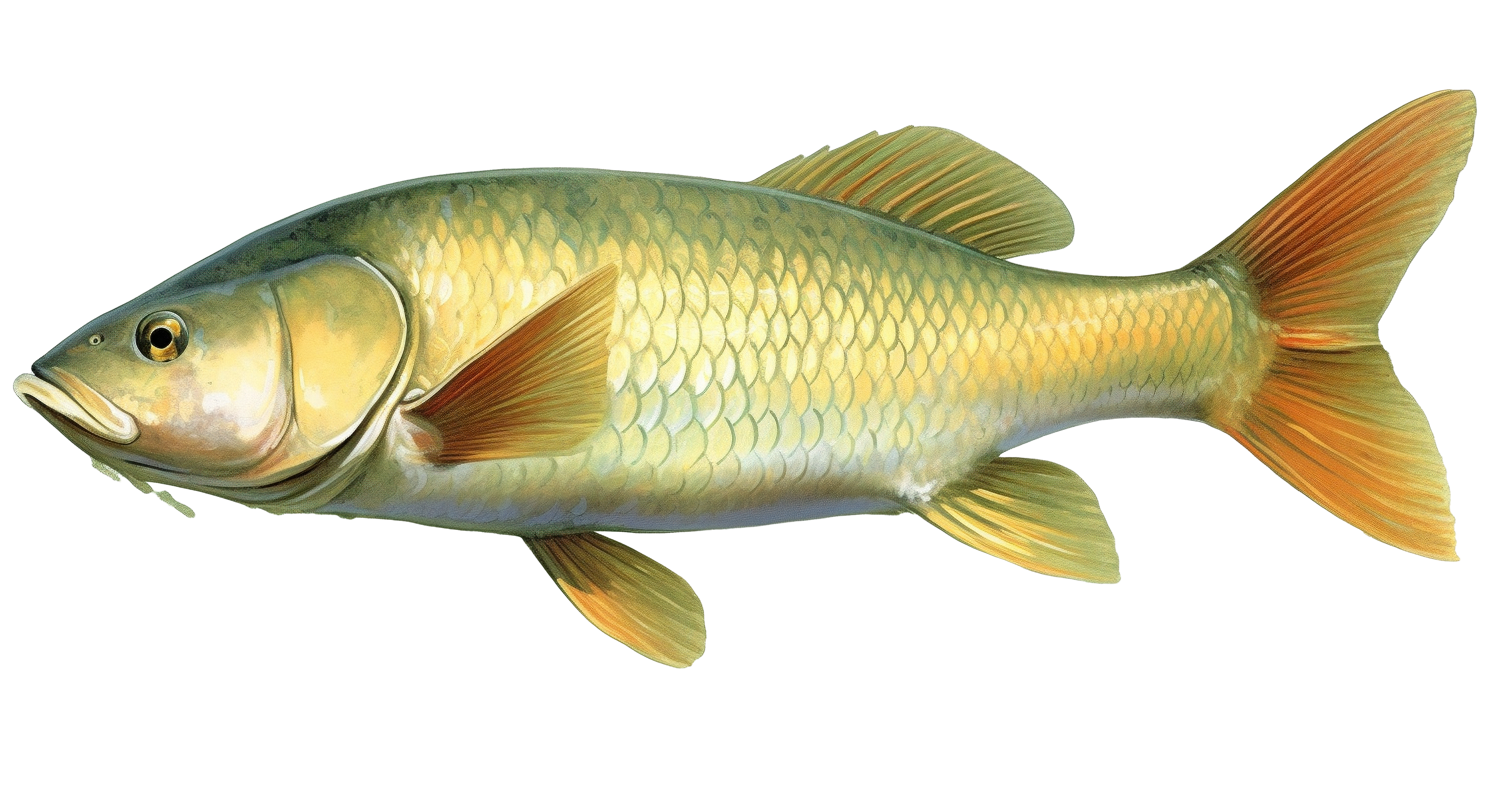Creative design koi fish graphic material illustration