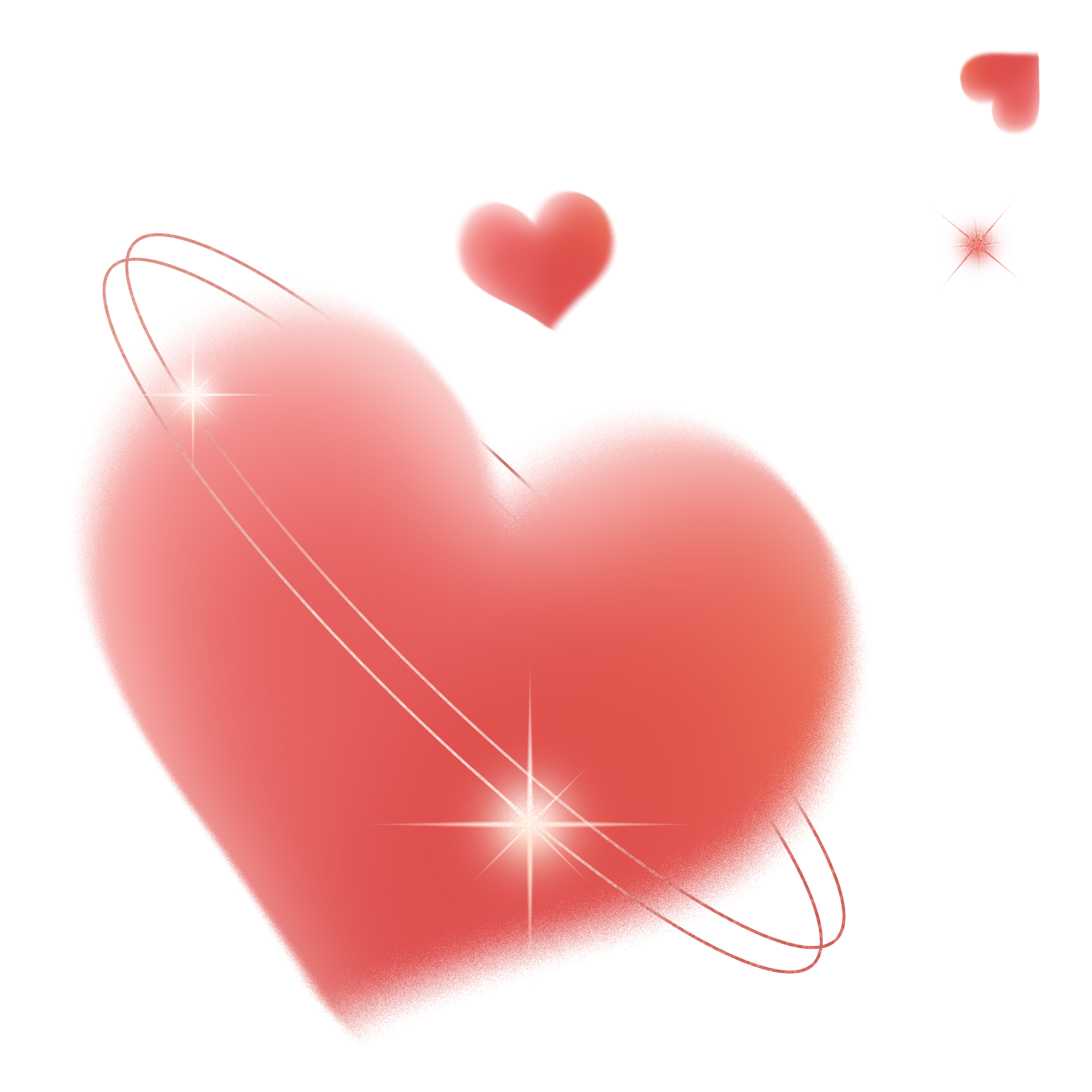 Illustration of a heart surrounded by coil stars, Happy Thanksgiving!