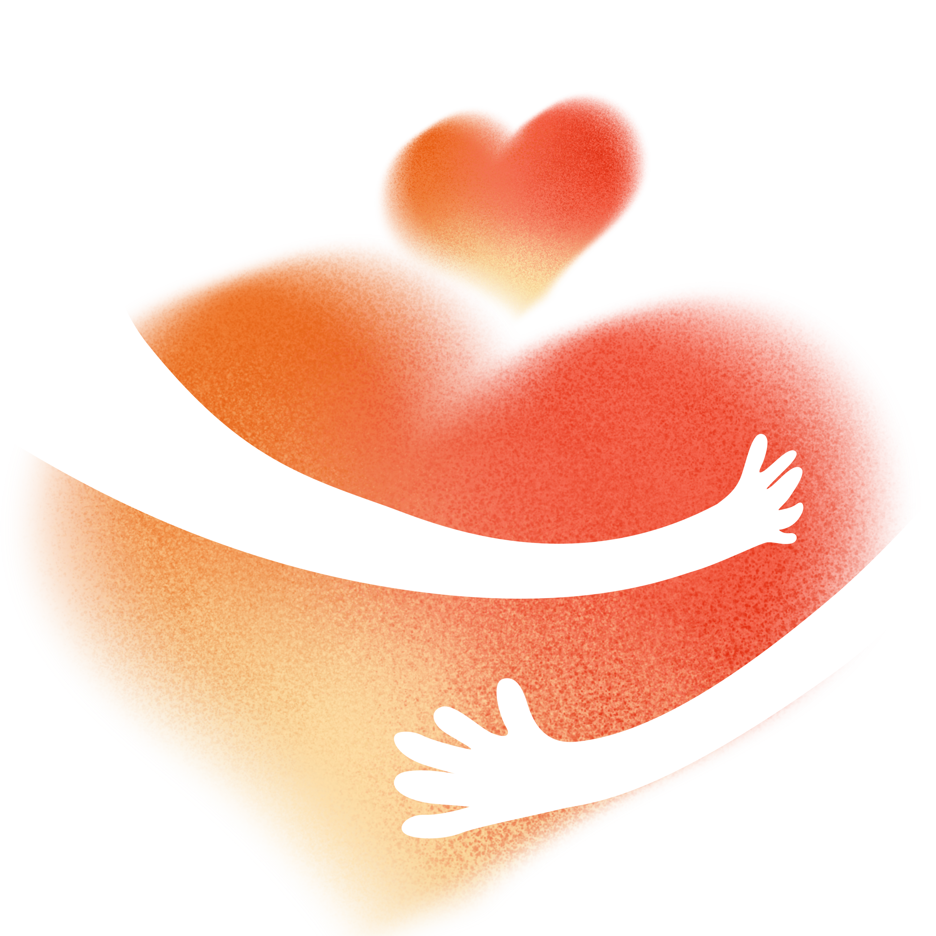 Creative Design Thanksgiving Embrace Heart PNG Elements