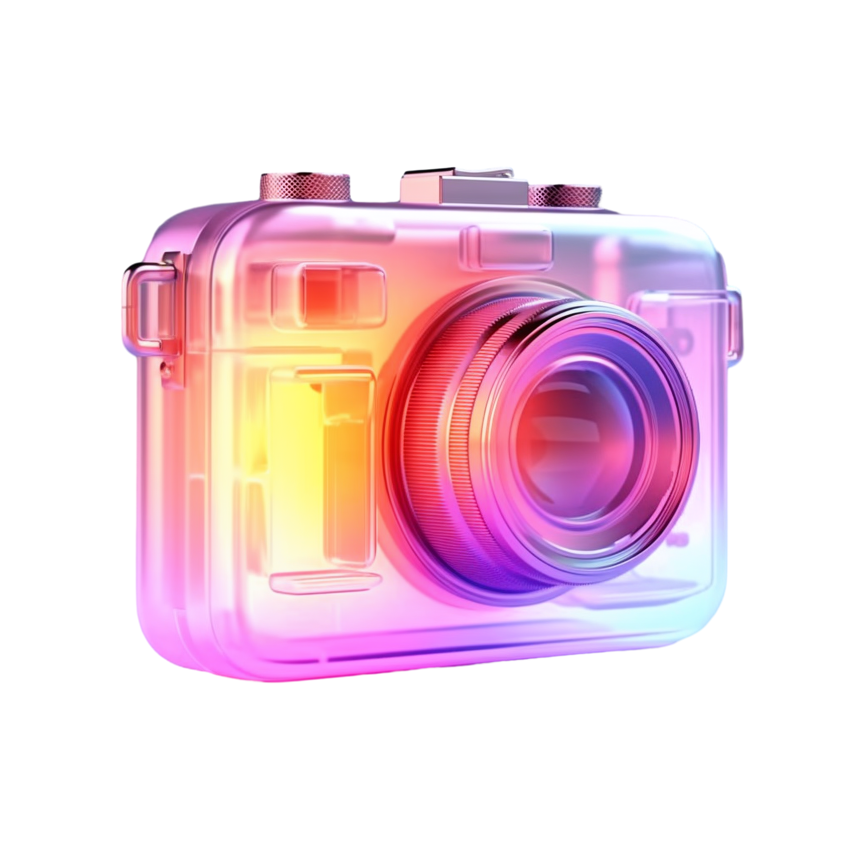 Simple design glass texture camera model element