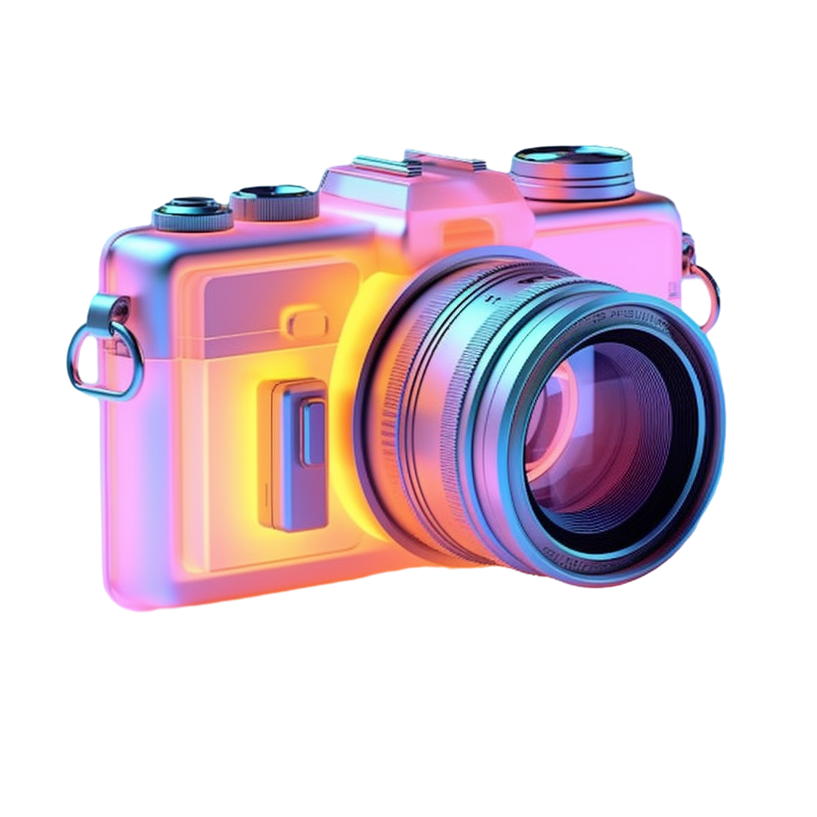 Transparent texture commercial camera illustration