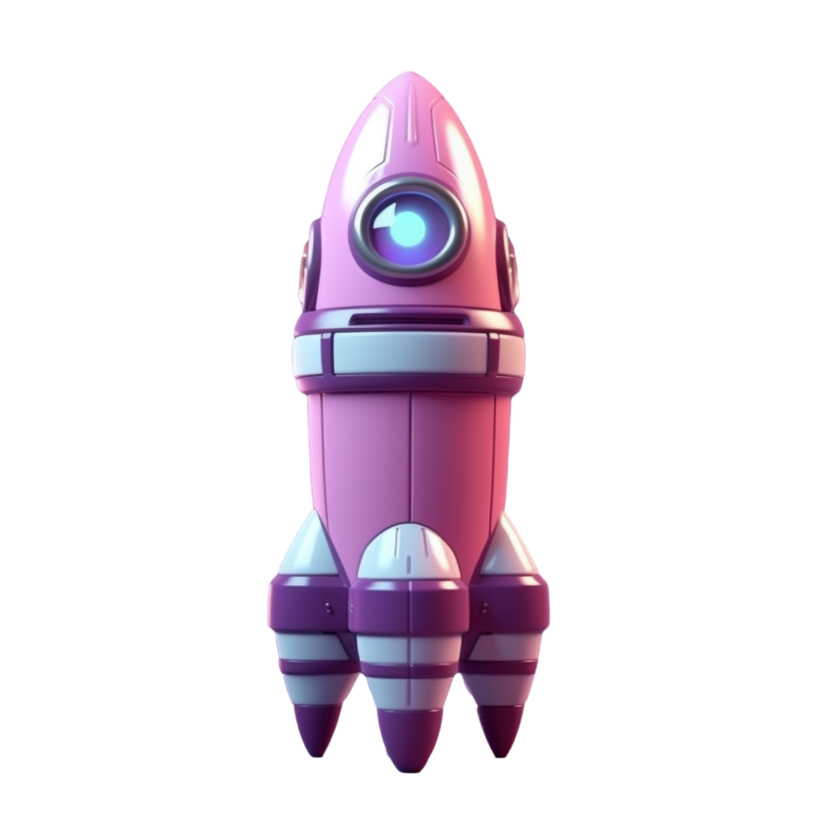 Illustration of a toy rocket in the style of the Starry Arts Troupe