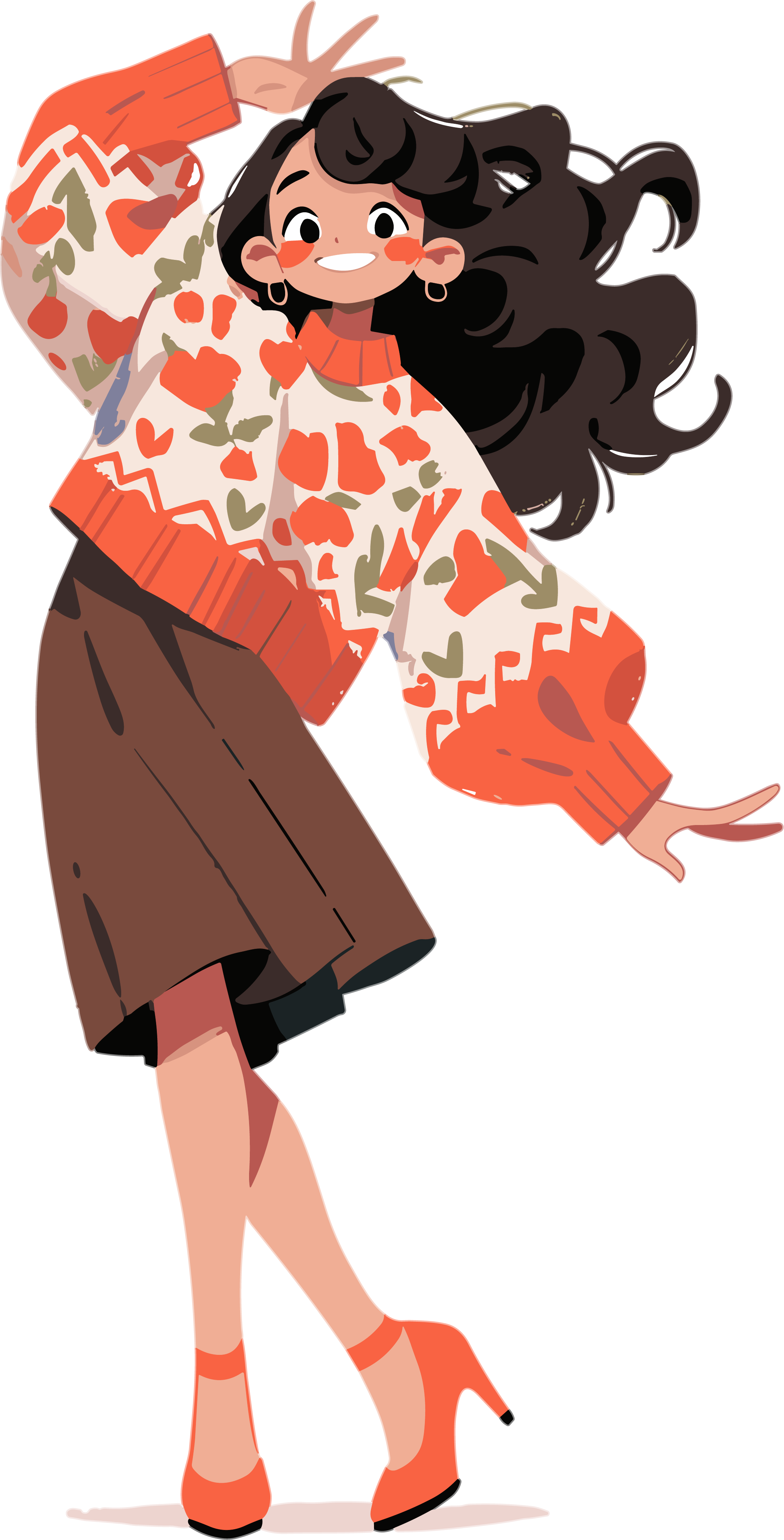 Fashionable Chinese girl illustration