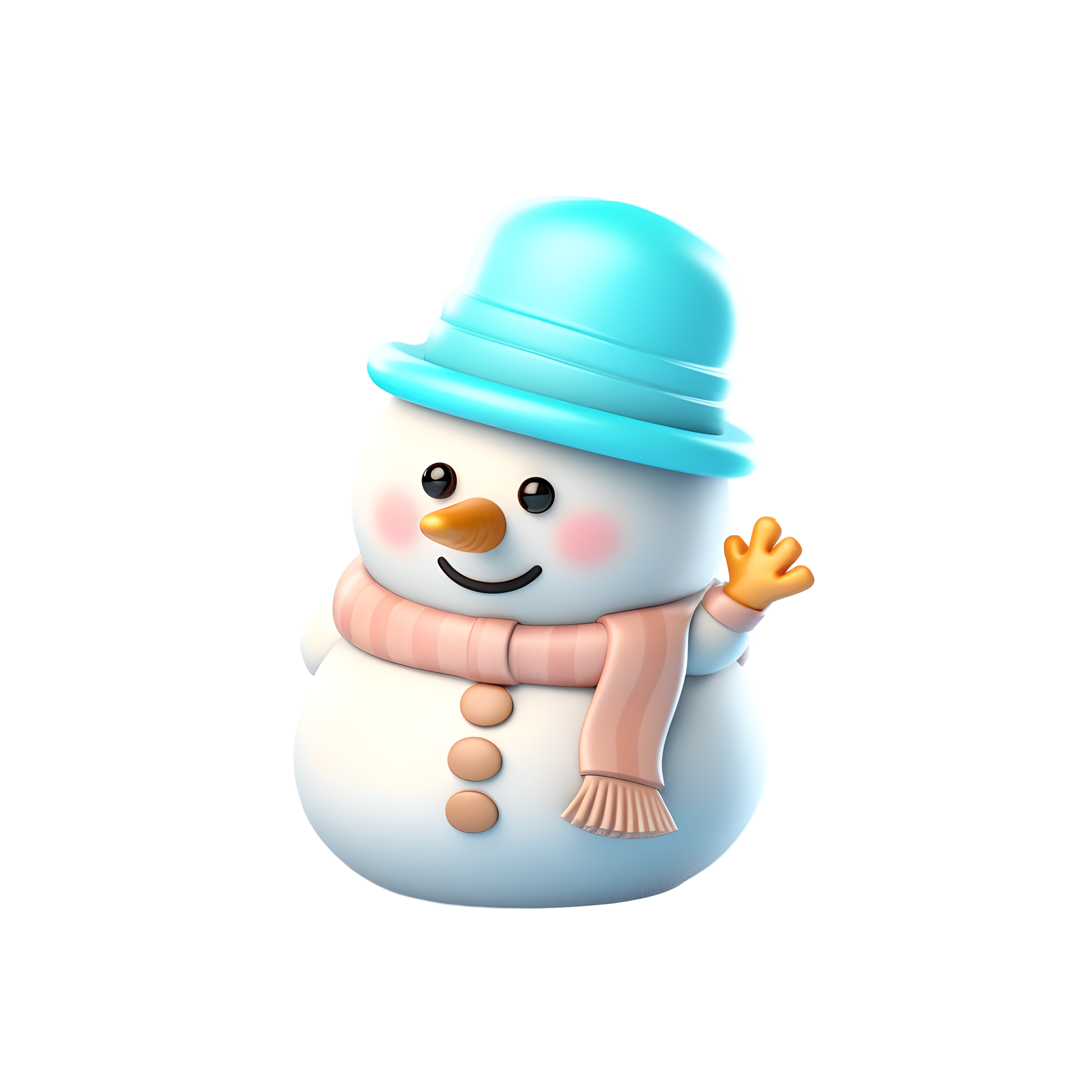 Christmas element 3D icon cute little snowman material