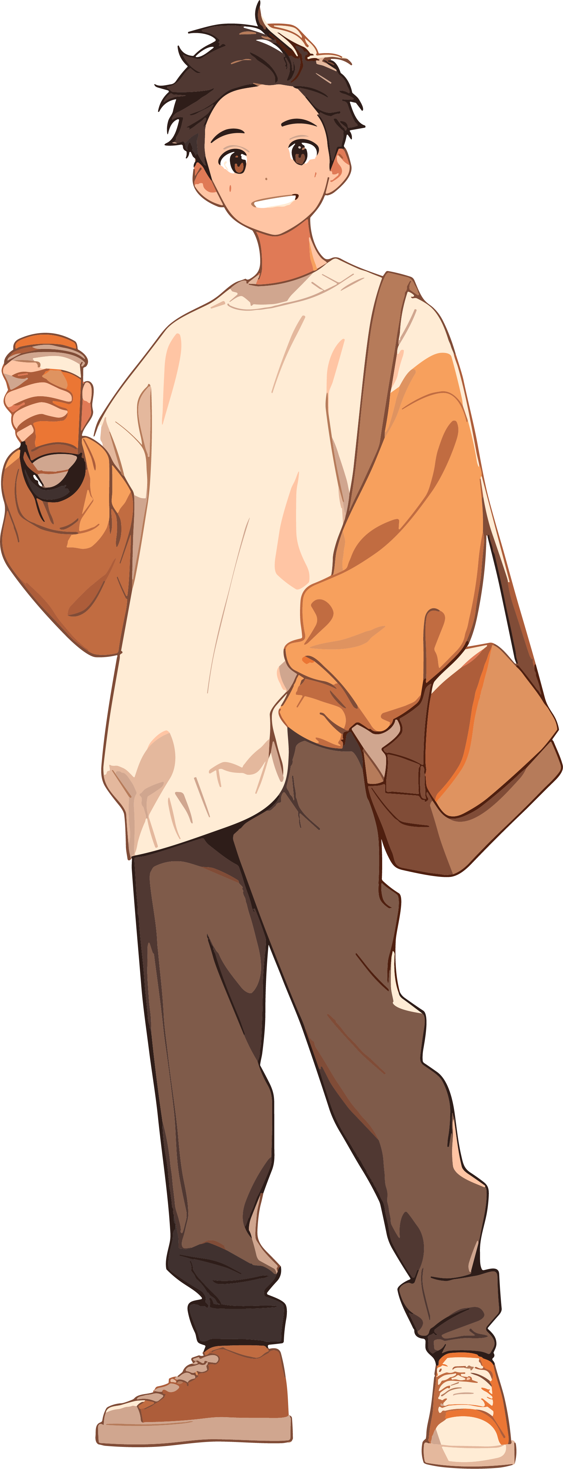 Illustration design of winter outfits for black-haired Chinese people