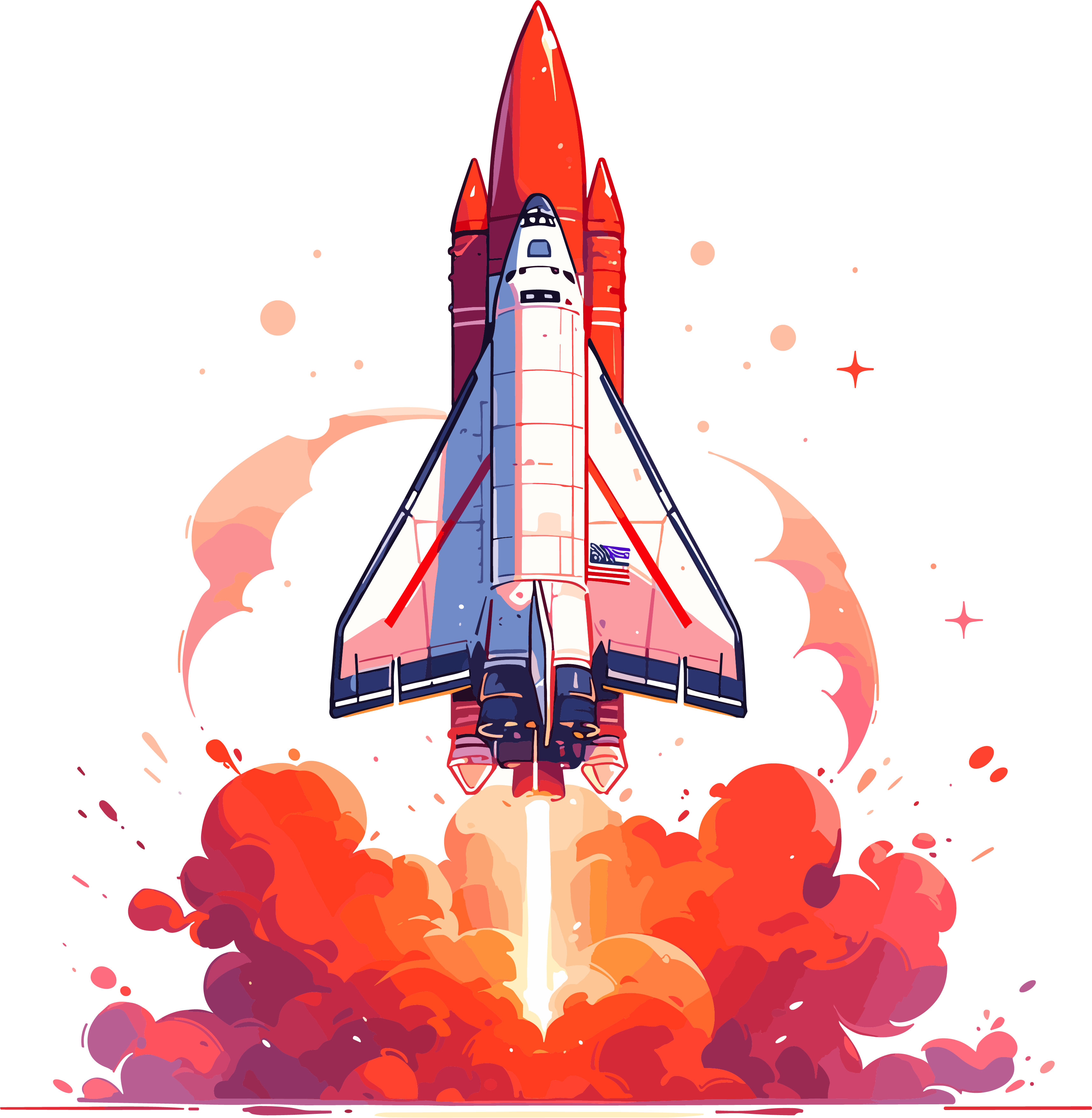 Creative Business Design Rocket Illustration
