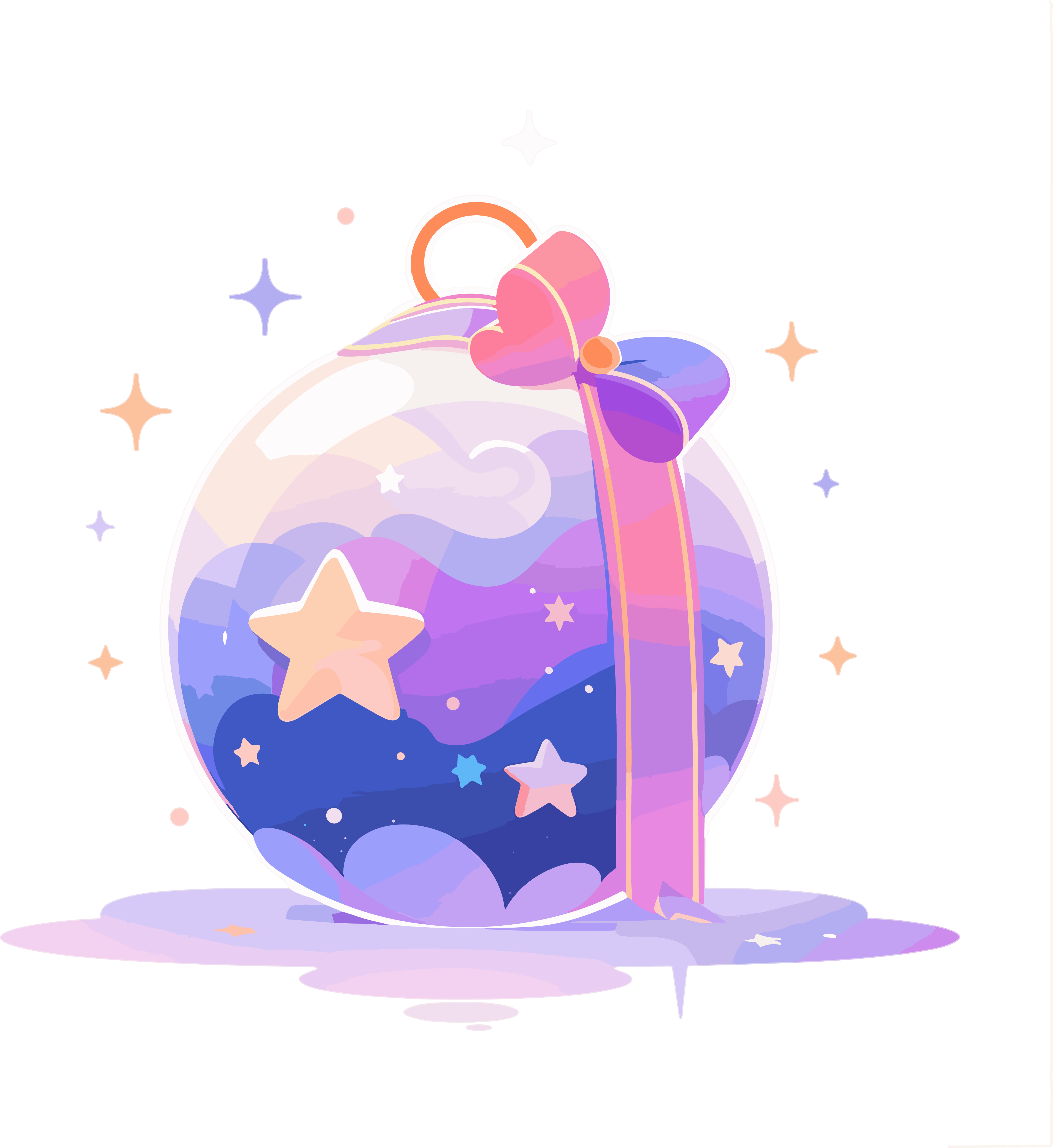 Christmas ornament flat illustration design