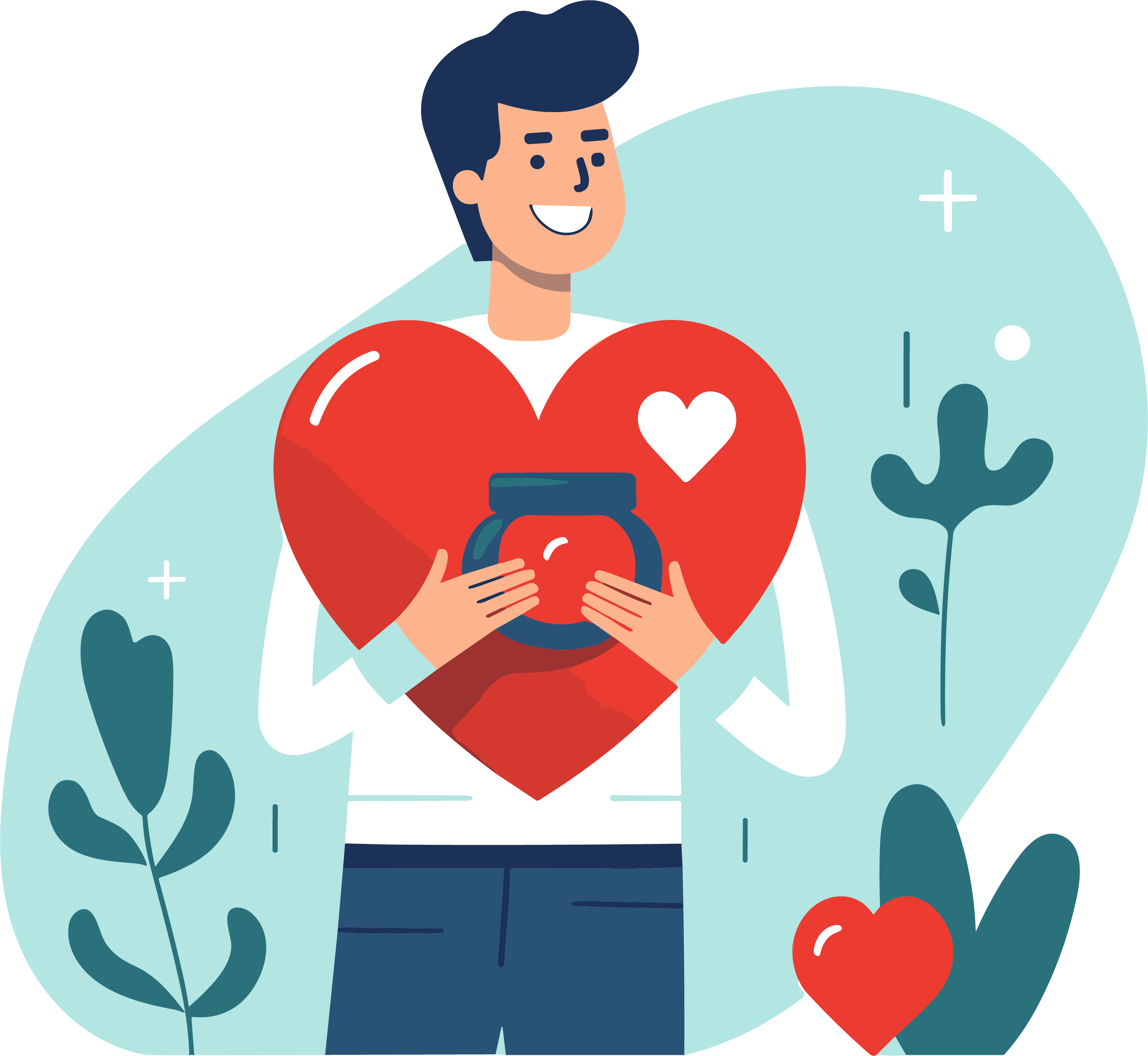 Commercial Use Heart Volunteer Transparent Background Material