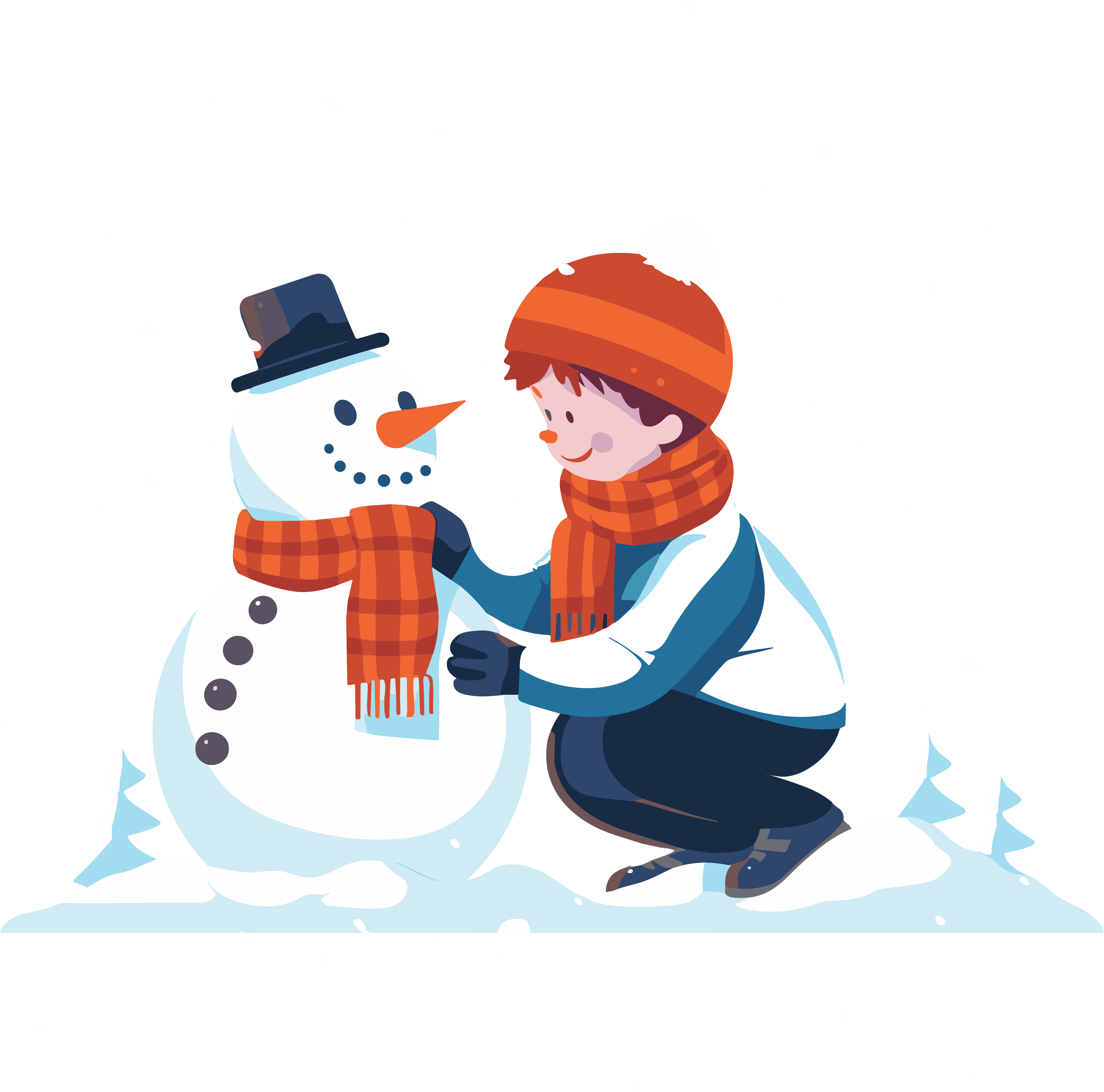 Elementary school materials for making snowmen that can be commercially used