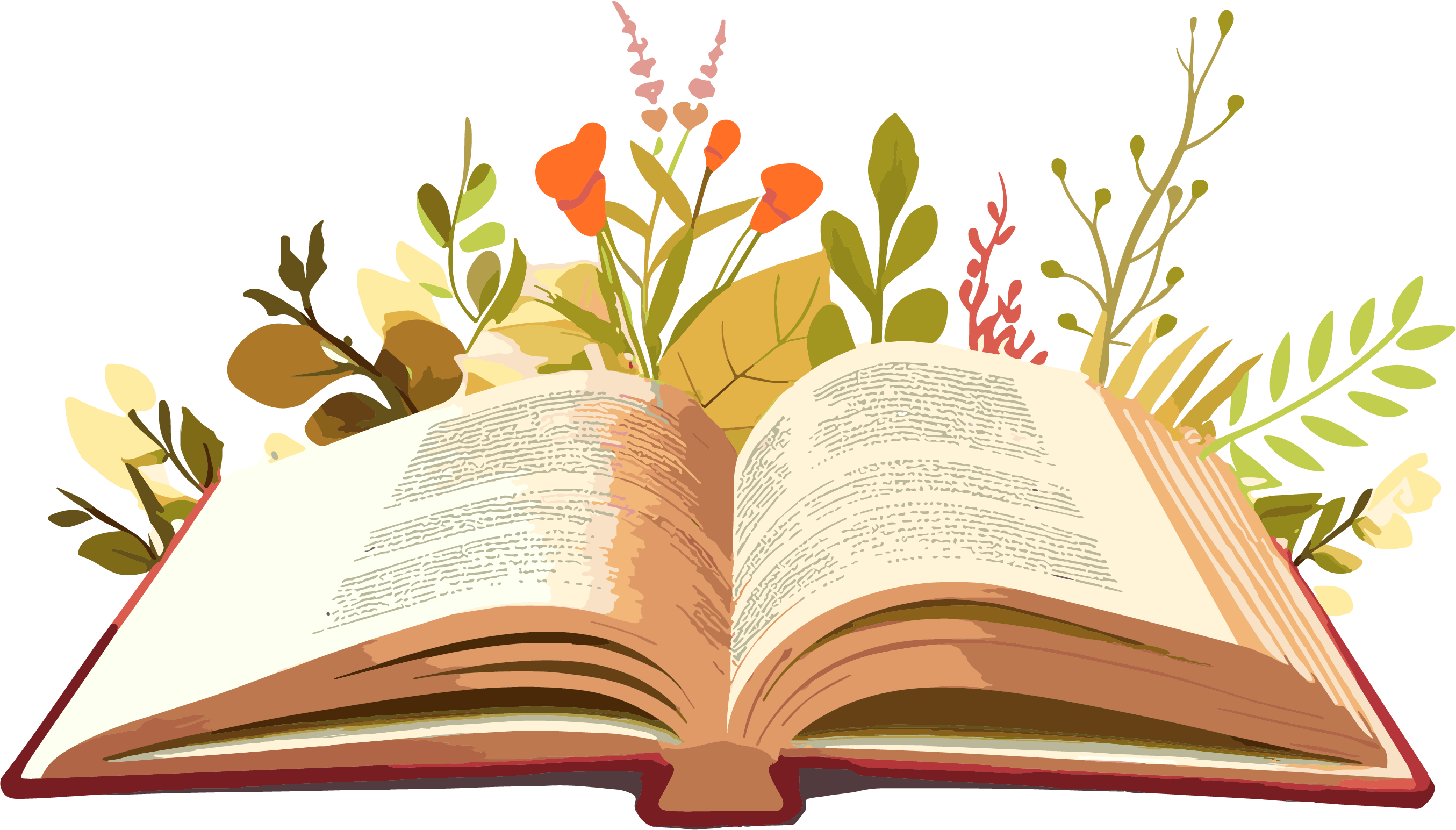 Minimalist illustration design of an open book material