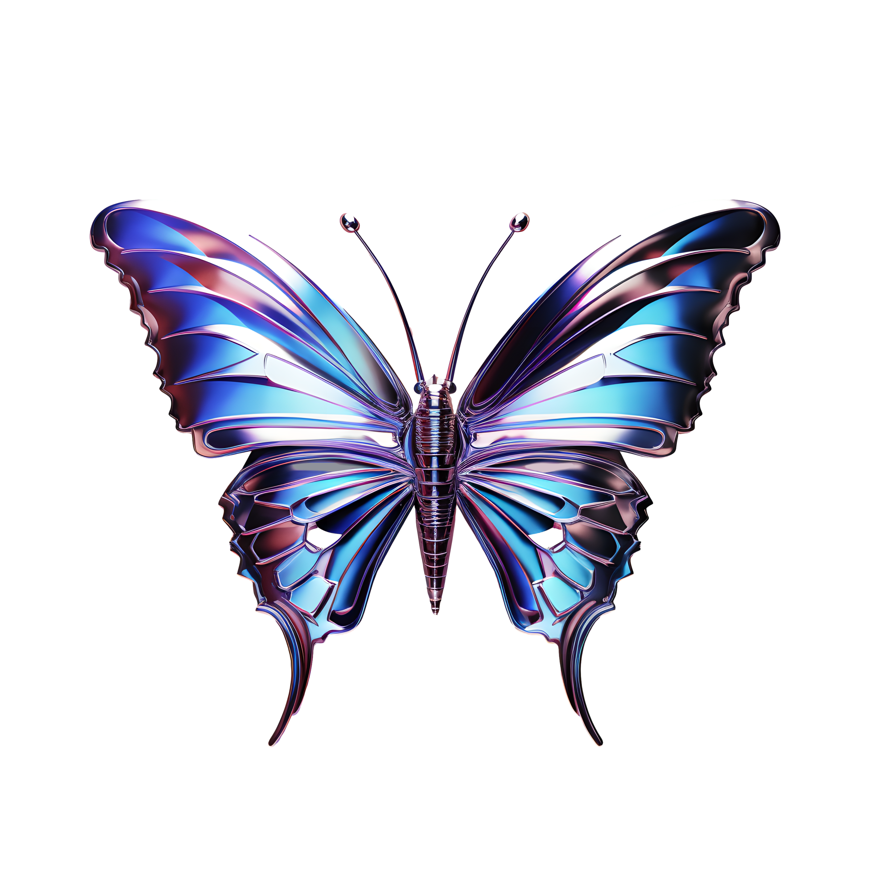 Metallic Gloss Butterfly Model Commercial Material