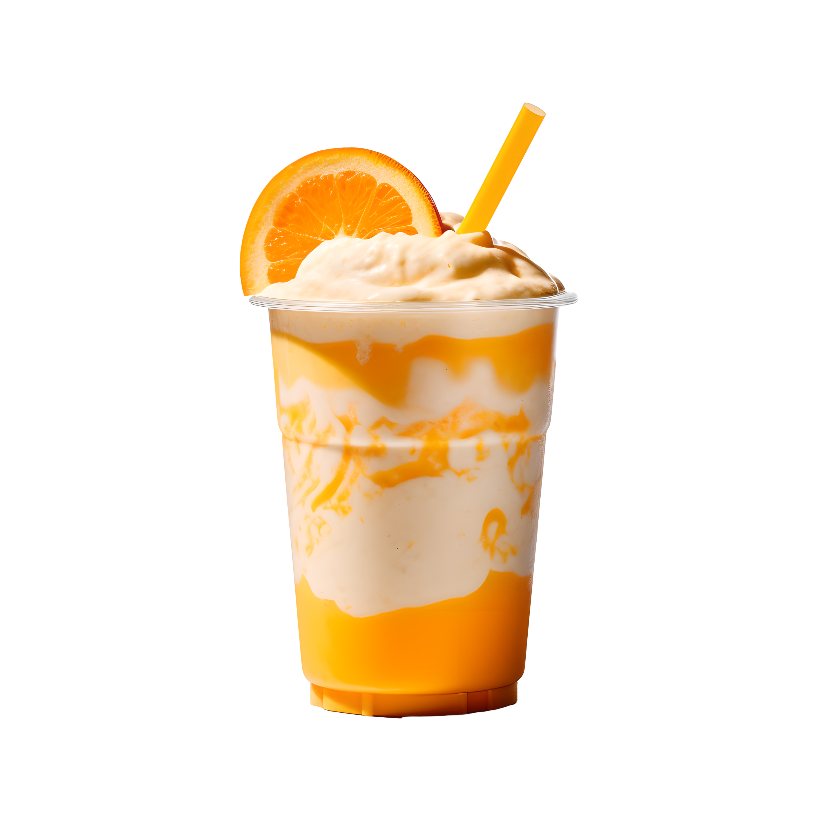 Delicious milkshake in a transparent plastic cup commercial illustration