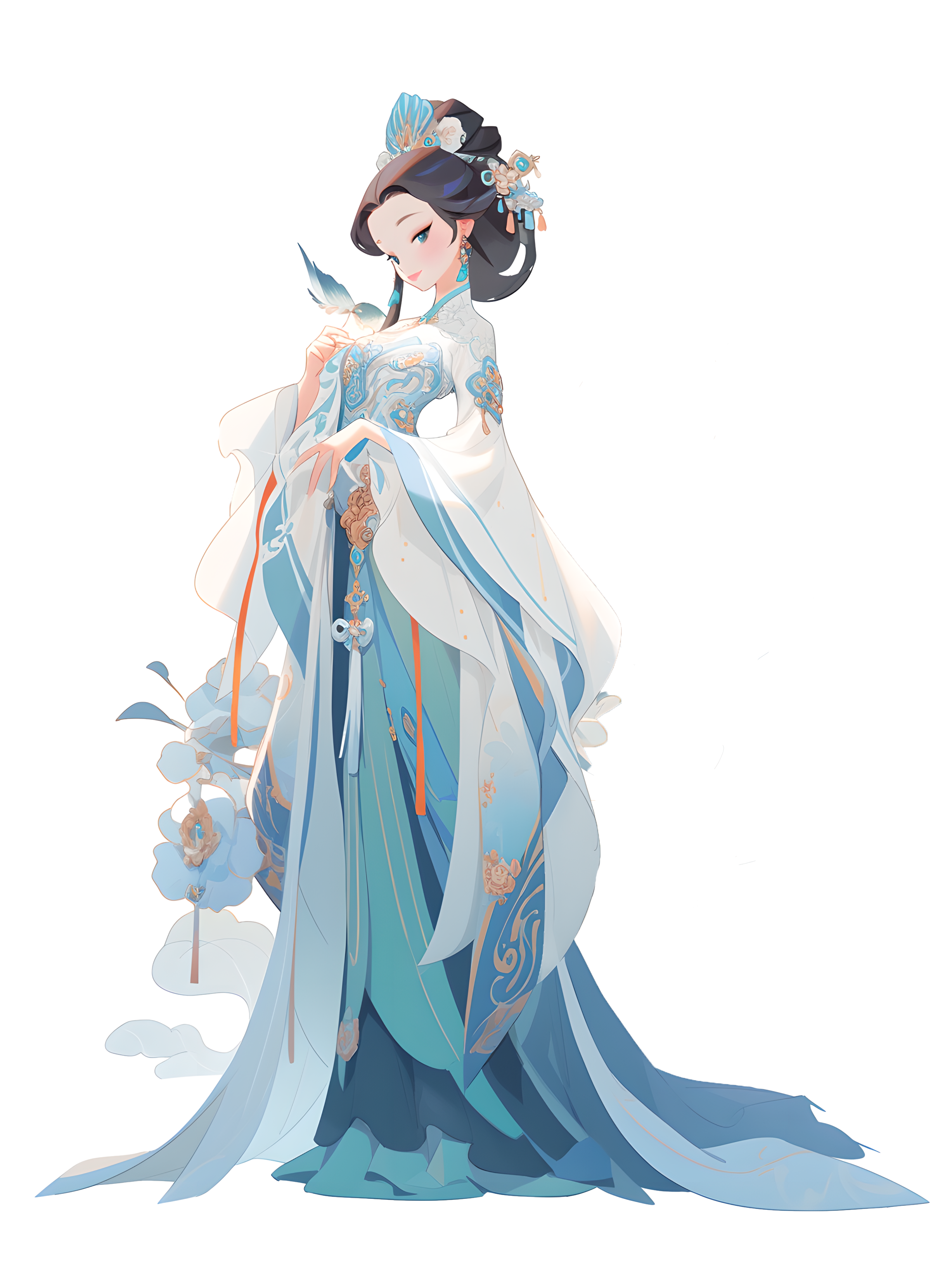 Gorgeous design elements of the Dunhuang goddess in China