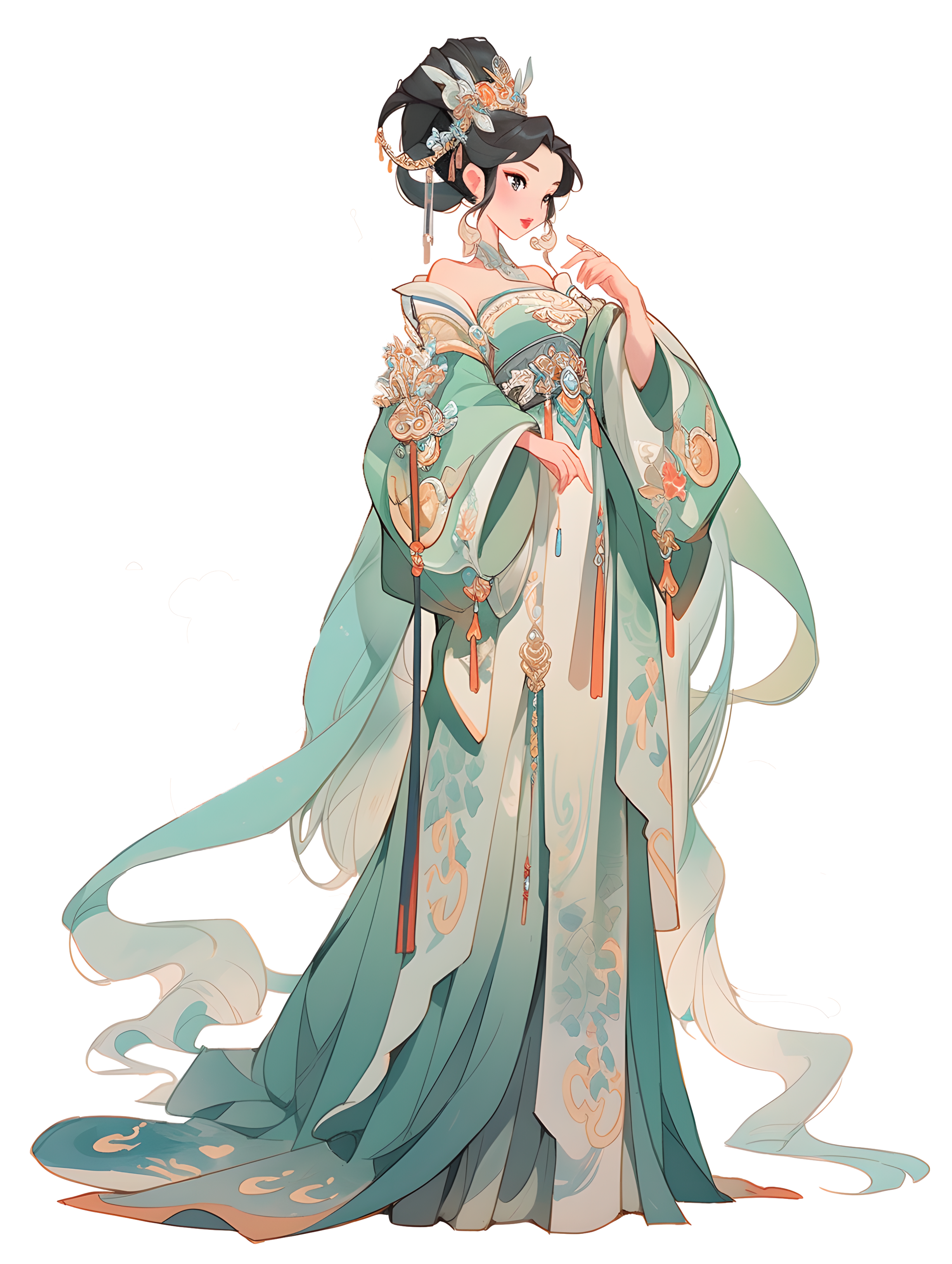 Chinese Dunhuang goddess gorgeous embroidered clothing materials